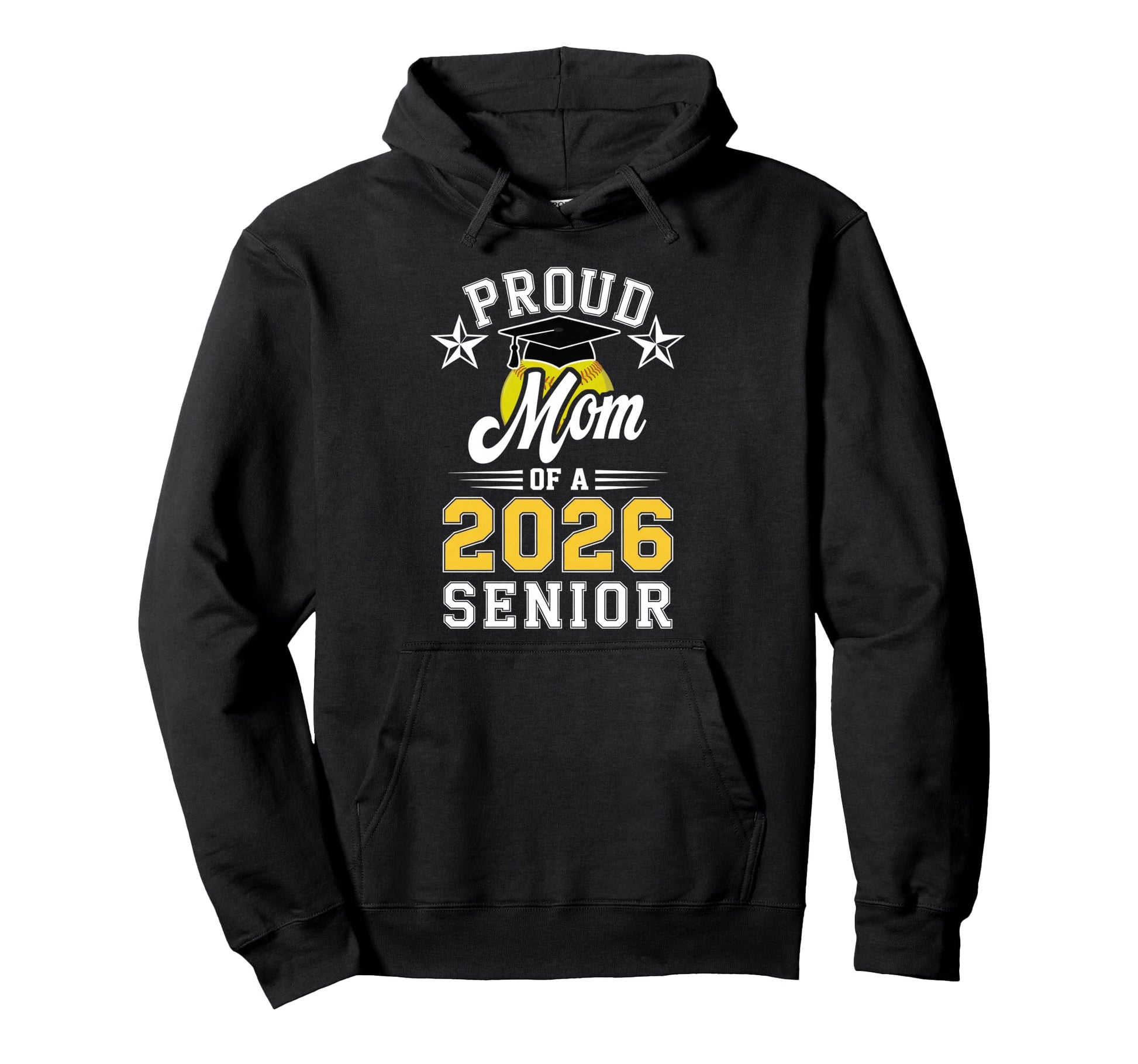 Proud Mom 2026 Senior Softball Graduate Hoodie - Trendy Graphic Unisex - T-Shirt, Sweatshirt, Hoodie