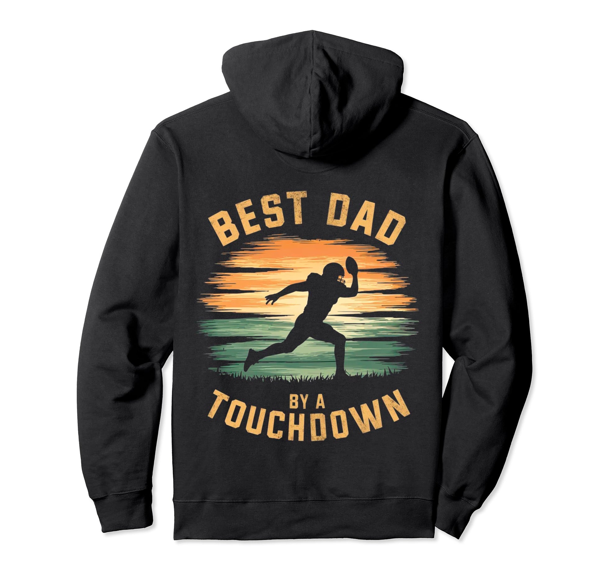 Funny Best Dad Touchdown American Hoodie - Graphic Print for Adults - T-Shirt, Sweatshirt, Hoodie