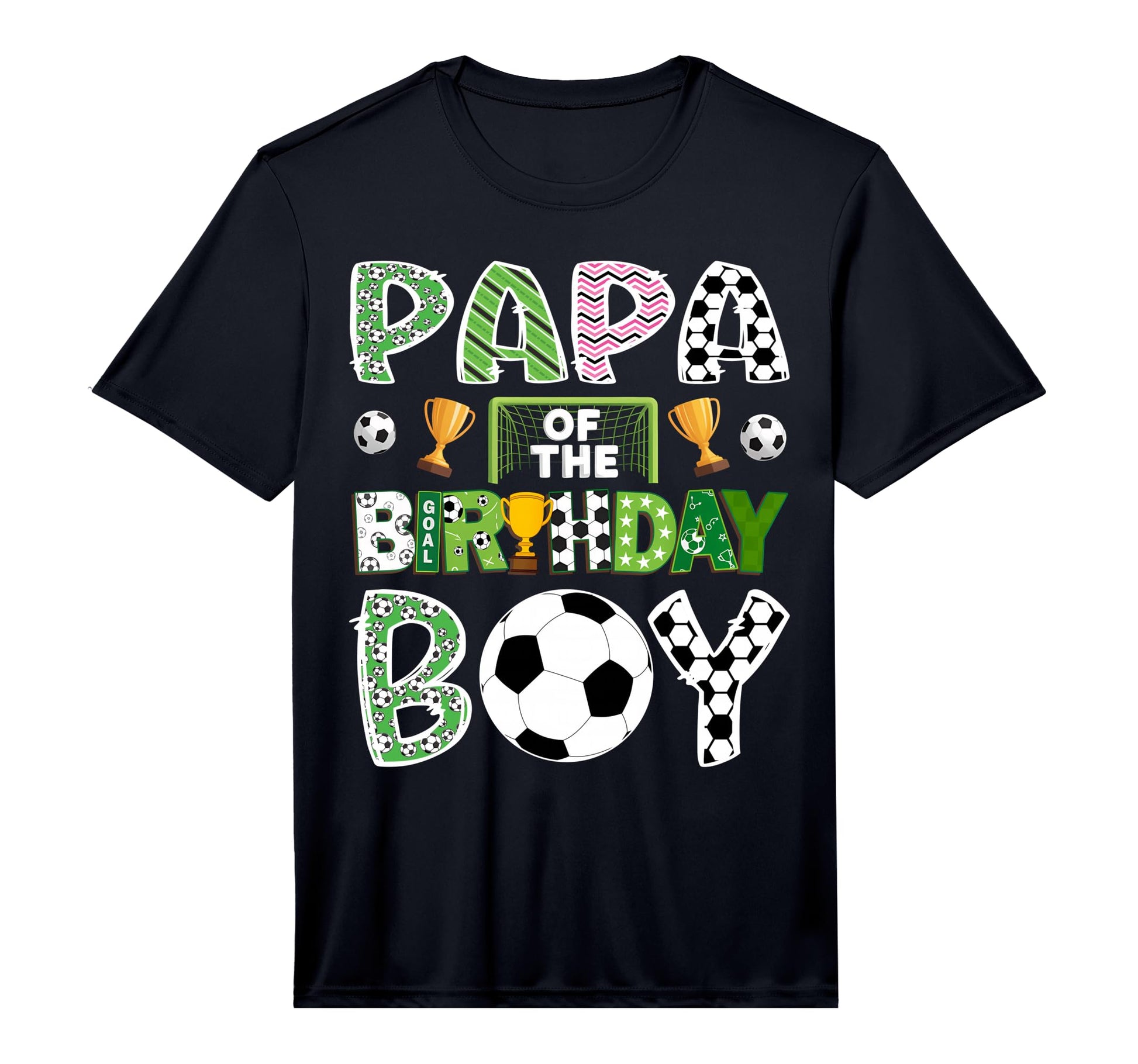 Papa Birthday Soccer Player Game T-Shirt - Aesthetic Graphic for Adults - T-Shirt, Sweatshirt, Hoodie
