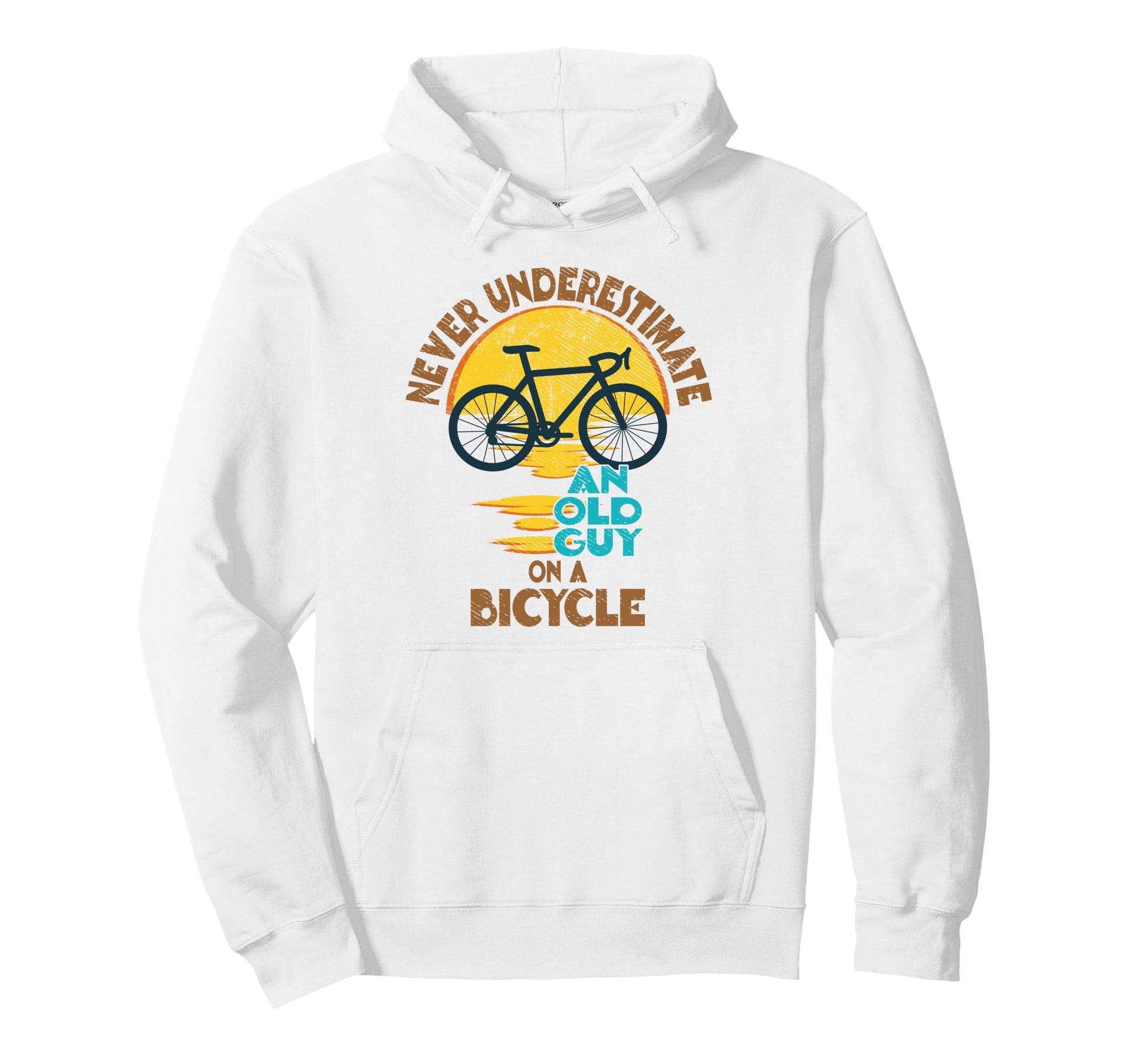 Dad Cycling Never Underestimate Old Hoodie - Custom Art Print for Adults - T-Shirt, Sweatshirt, Hoodie