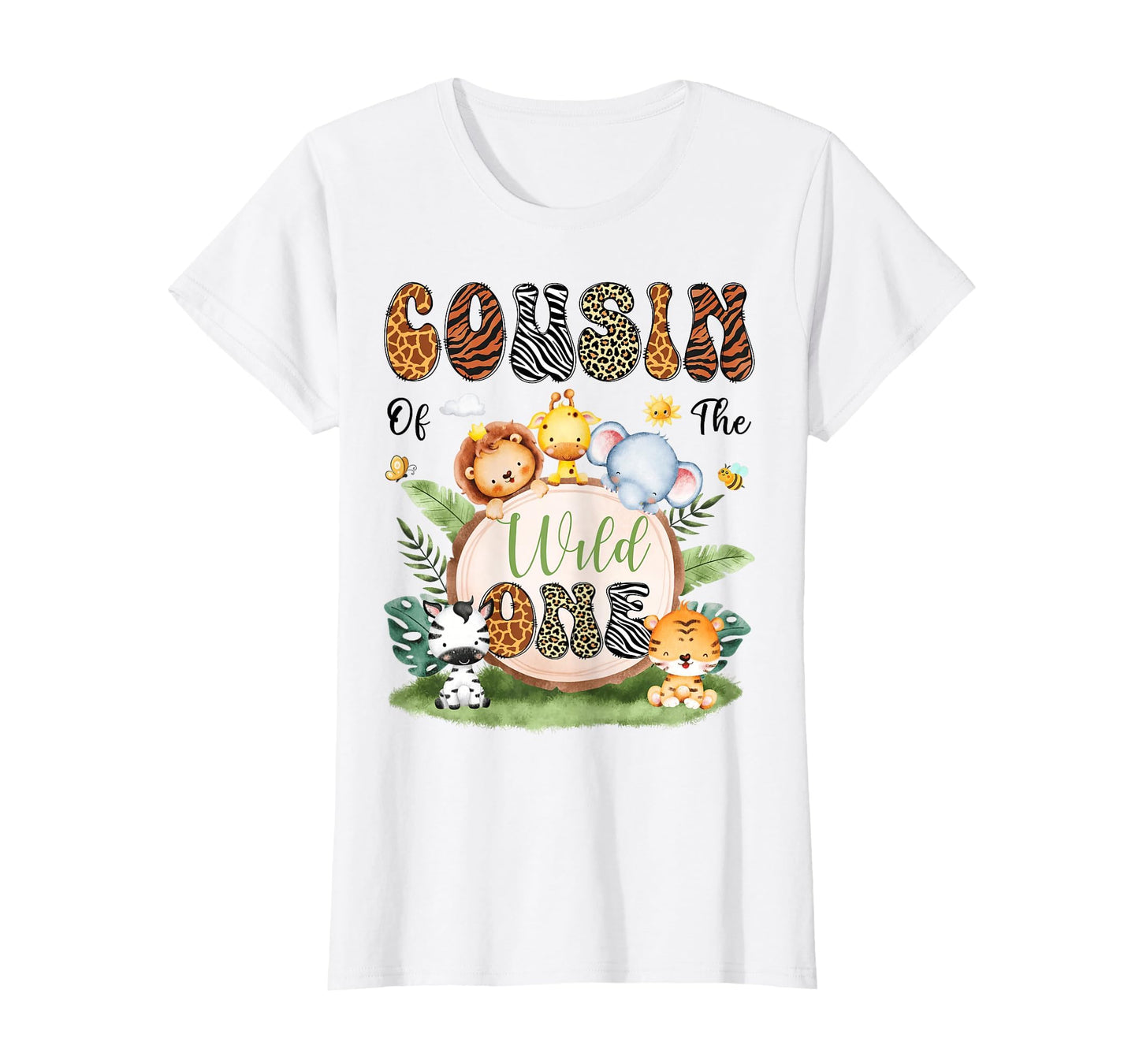 Cousin Wild One Safari Jungle 1St T-Shirt - Graphic Print Men Women - T-Shirt, Sweatshirt, Hoodie