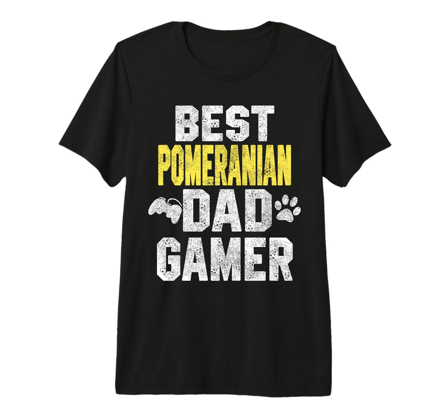 Best Pomeranian Dad Gamer Funny Dog T-Shirt - Novelty Apparel for Adults - T-Shirt, Sweatshirt, Hoodie