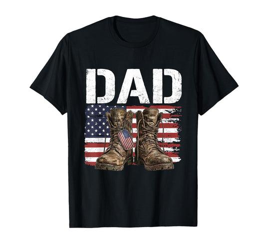 Army Dad Military American Flag T-Shirt - Novelty Apparel Men Women - T-Shirt, Sweatshirt, Hoodie