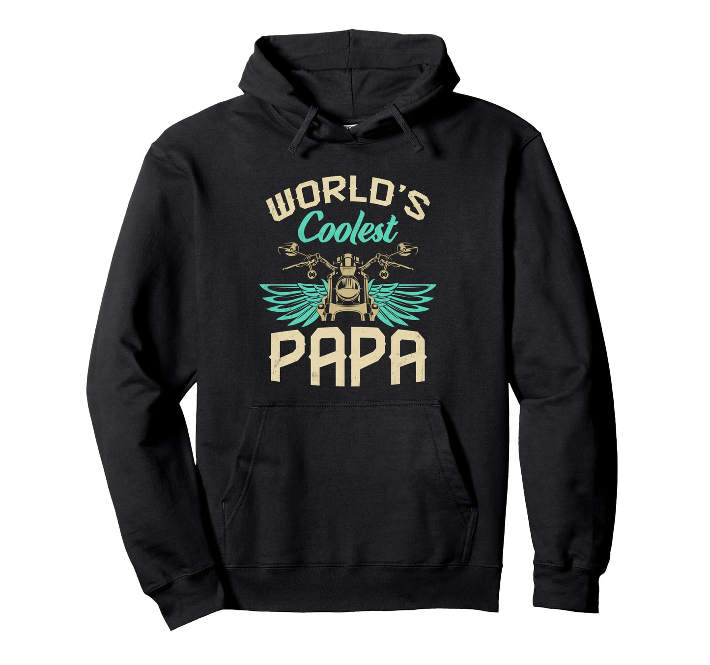 Worlds Coolest Papa Motorcycle Fathers Hoodie - Streetwear Style Men Women - T-Shirt, Sweatshirt, Hoodie