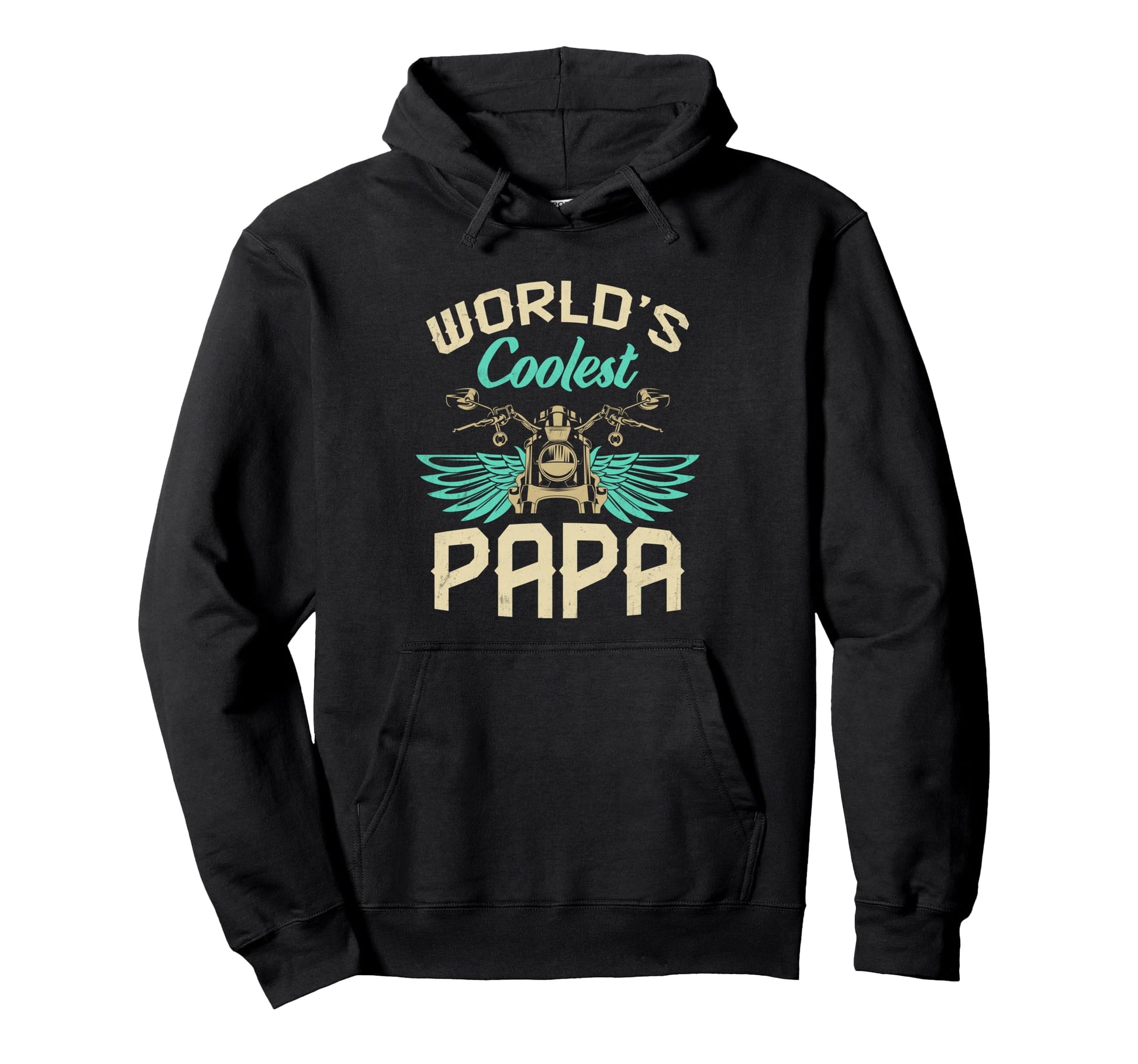 Worlds Coolest Papa Motorcycle Fathers Hoodie - Streetwear Style Men Women - T-Shirt, Sweatshirt, Hoodie