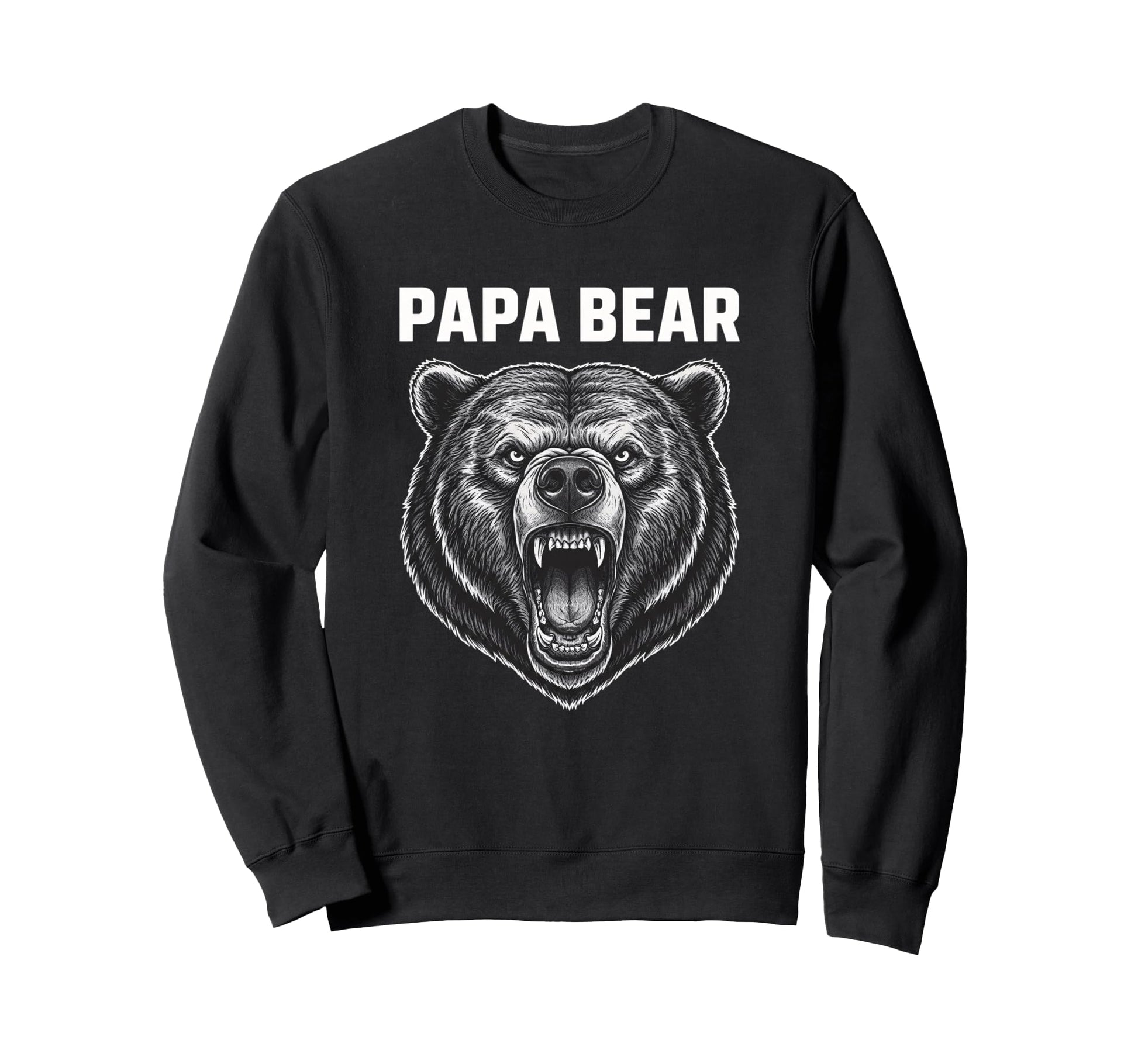 Dad Papa Bear Roaring Bear Fathers Day Sweatshirt - Graphic Print Unisex - T-Shirt, Sweatshirt, Hoodie