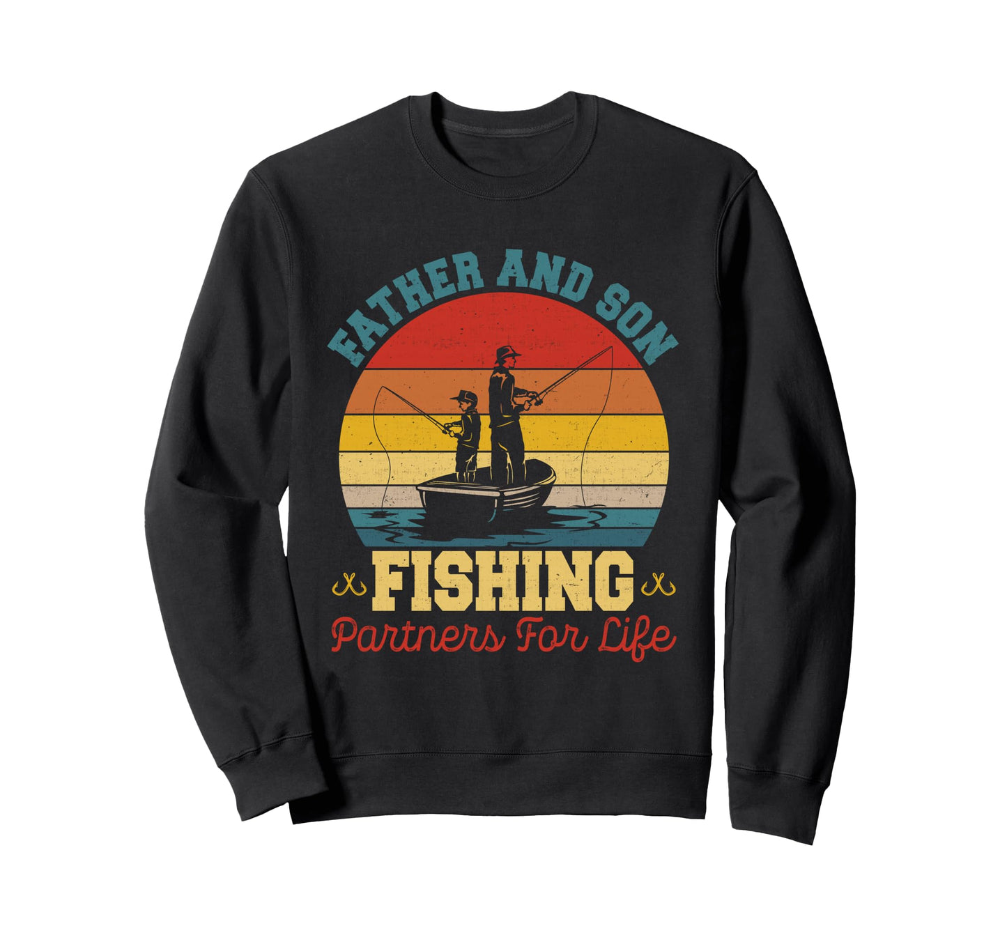 Father And Son Fishing Partners Sweatshirt - Fun Novelty Design for Adults - T-Shirt, Sweatshirt, Hoodie