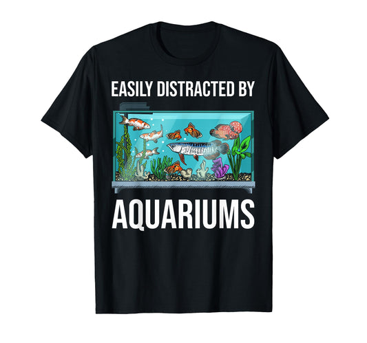 Aquarium Art Fish Keeper Coral Fish Tank T-Shirt - Minimalist Print Unisex - T-Shirt, Sweatshirt, Hoodie