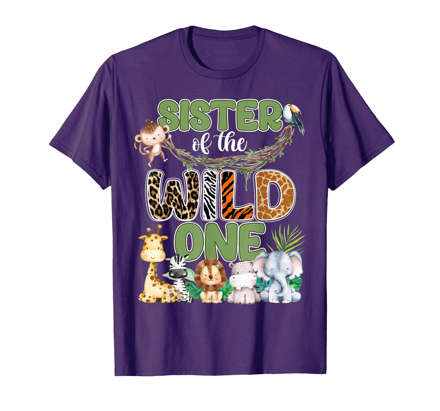 Sister Wild One 1St Birthday Family T-Shirt - Fun Novelty Design Unisex - T-Shirt, Sweatshirt, Hoodie