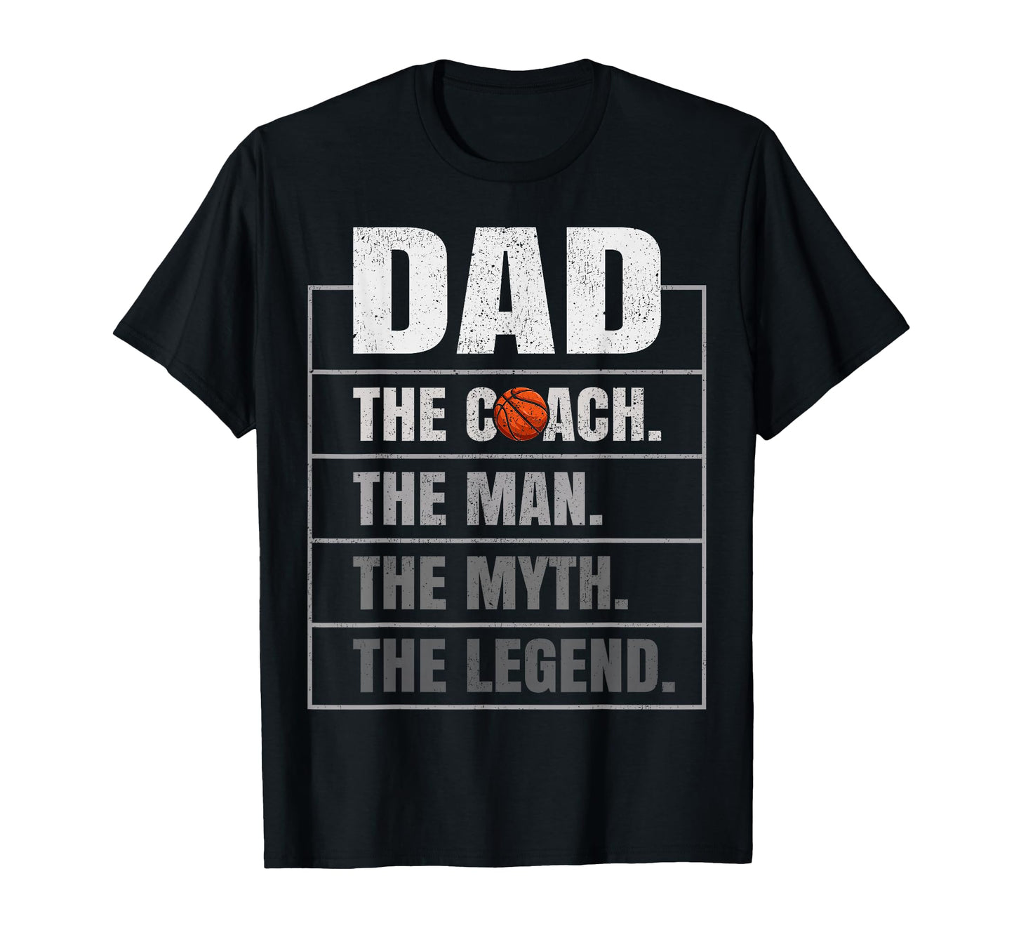 Basketball Coach Dad Myth Legend T-Shirt - Trendy Graphic Unisex - T-Shirt, Sweatshirt, Hoodie