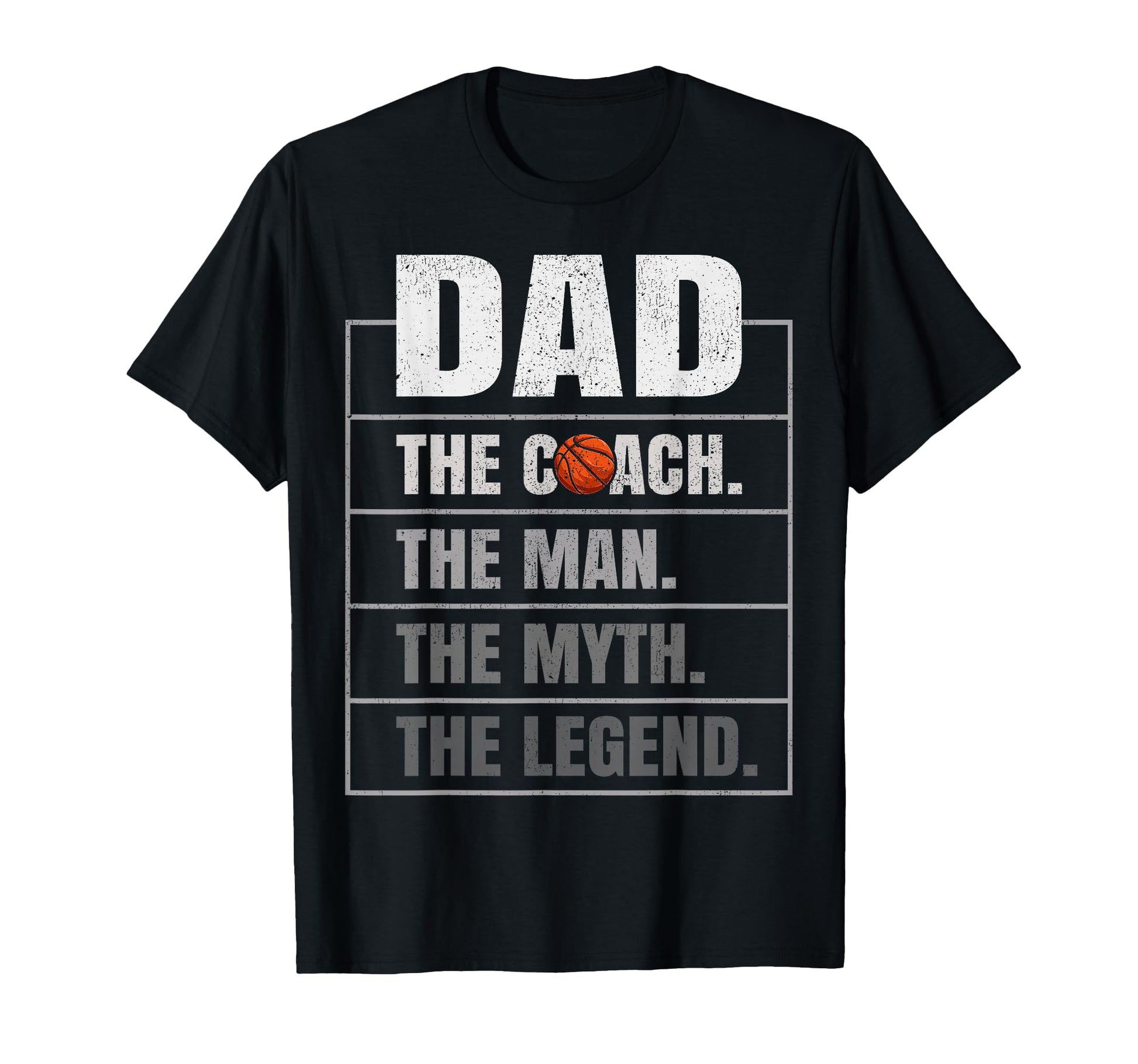 Basketball Coach Dad Myth Legend T-Shirt - Trendy Graphic Unisex - T-Shirt, Sweatshirt, Hoodie