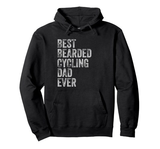 Best Bearded Cycling Dad Fathers Day Hoodie - Aesthetic Graphic Men Women - T-Shirt, Sweatshirt, Hoodie