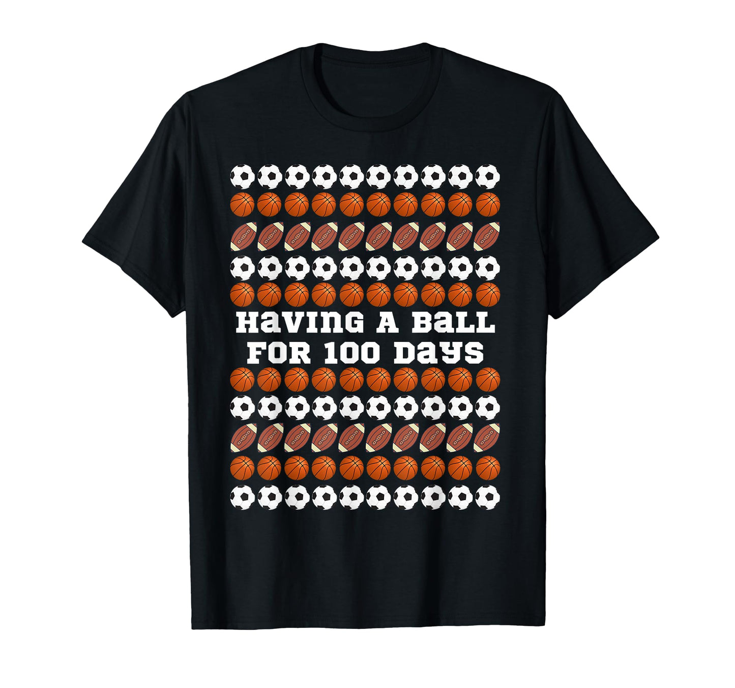 100 Days School Soccer Basketball Football T-Shirt - Trendy Graphic Unisex - T-Shirt, Sweatshirt, Hoodie