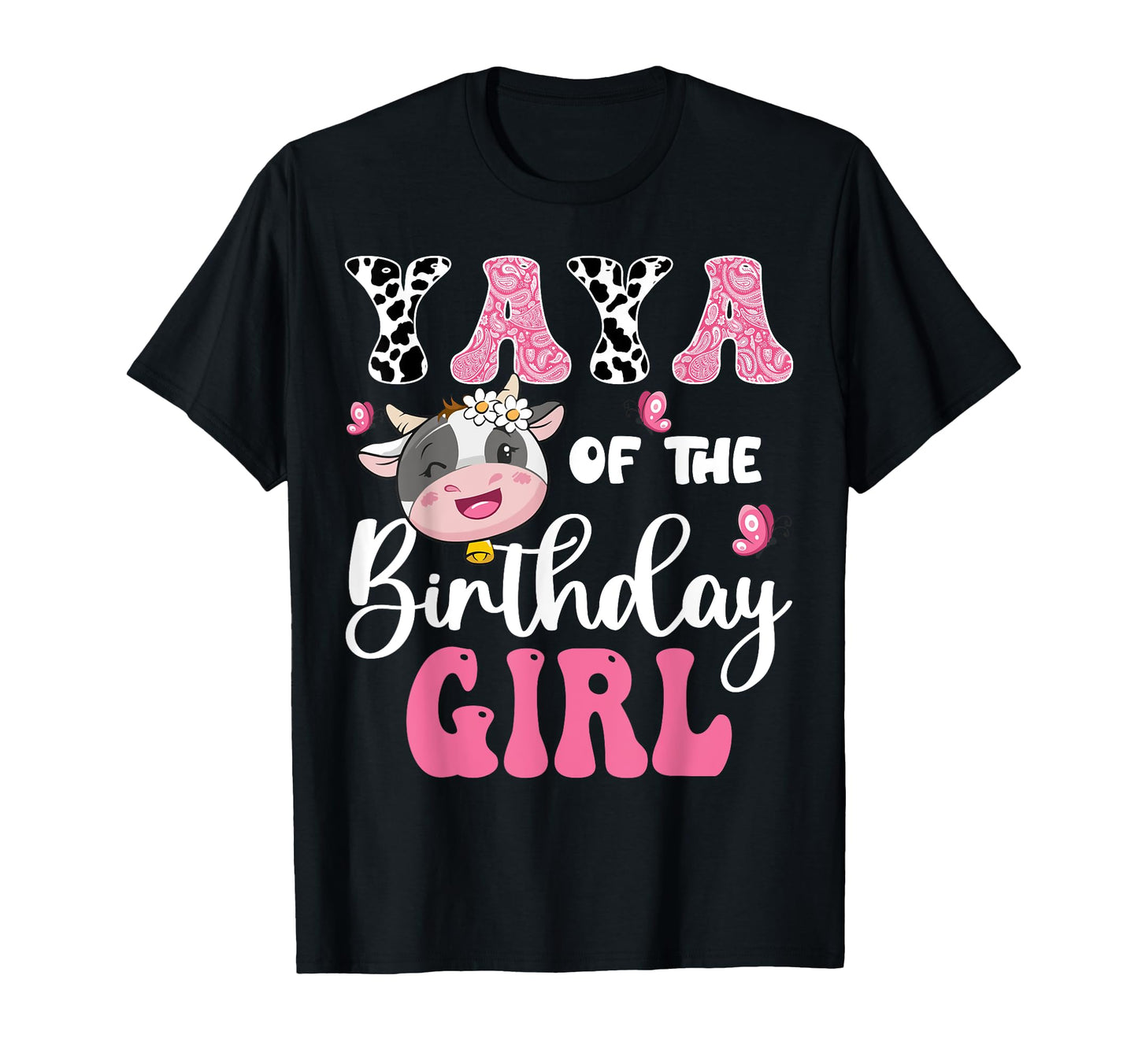 Yaya Birthday Farm Cow 1St Birthday T-Shirt - Minimalist Print for Adults - T-Shirt, Sweatshirt, Hoodie