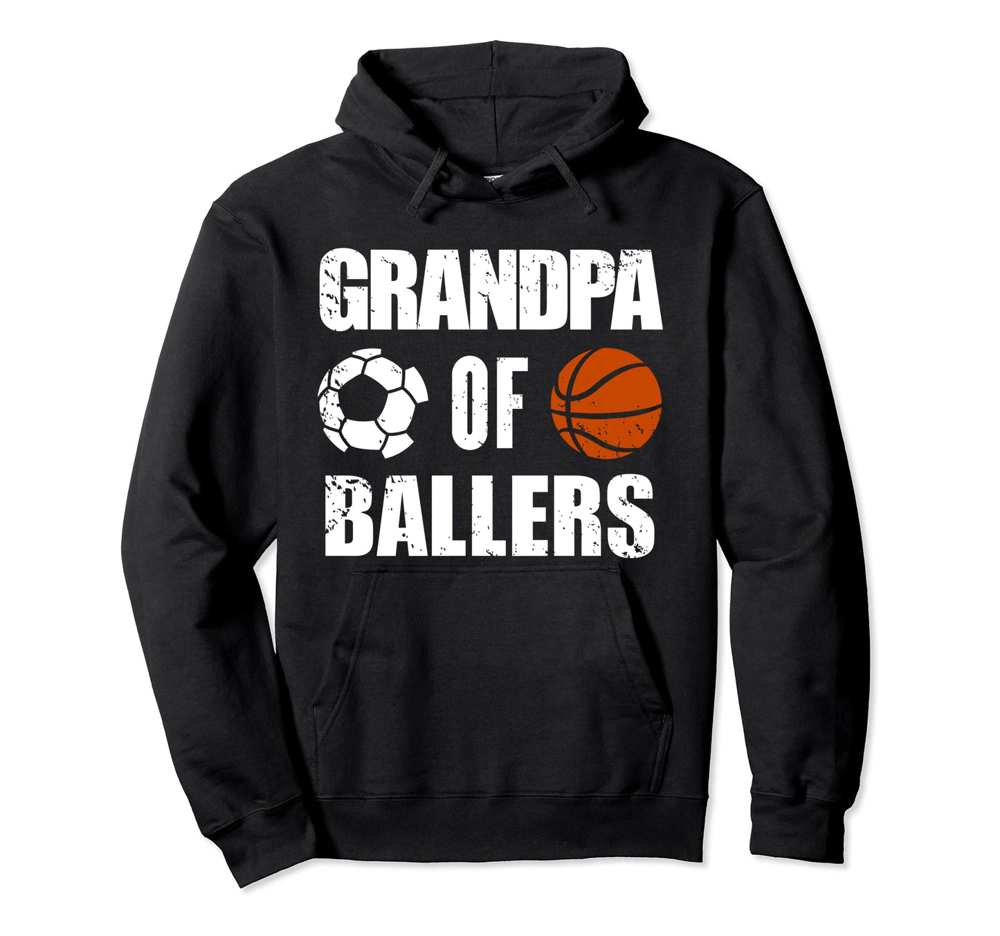 Grandpa Ballers Funny Soccer Hoodie - Casual Everyday Wear Men Women - T-Shirt, Sweatshirt, Hoodie