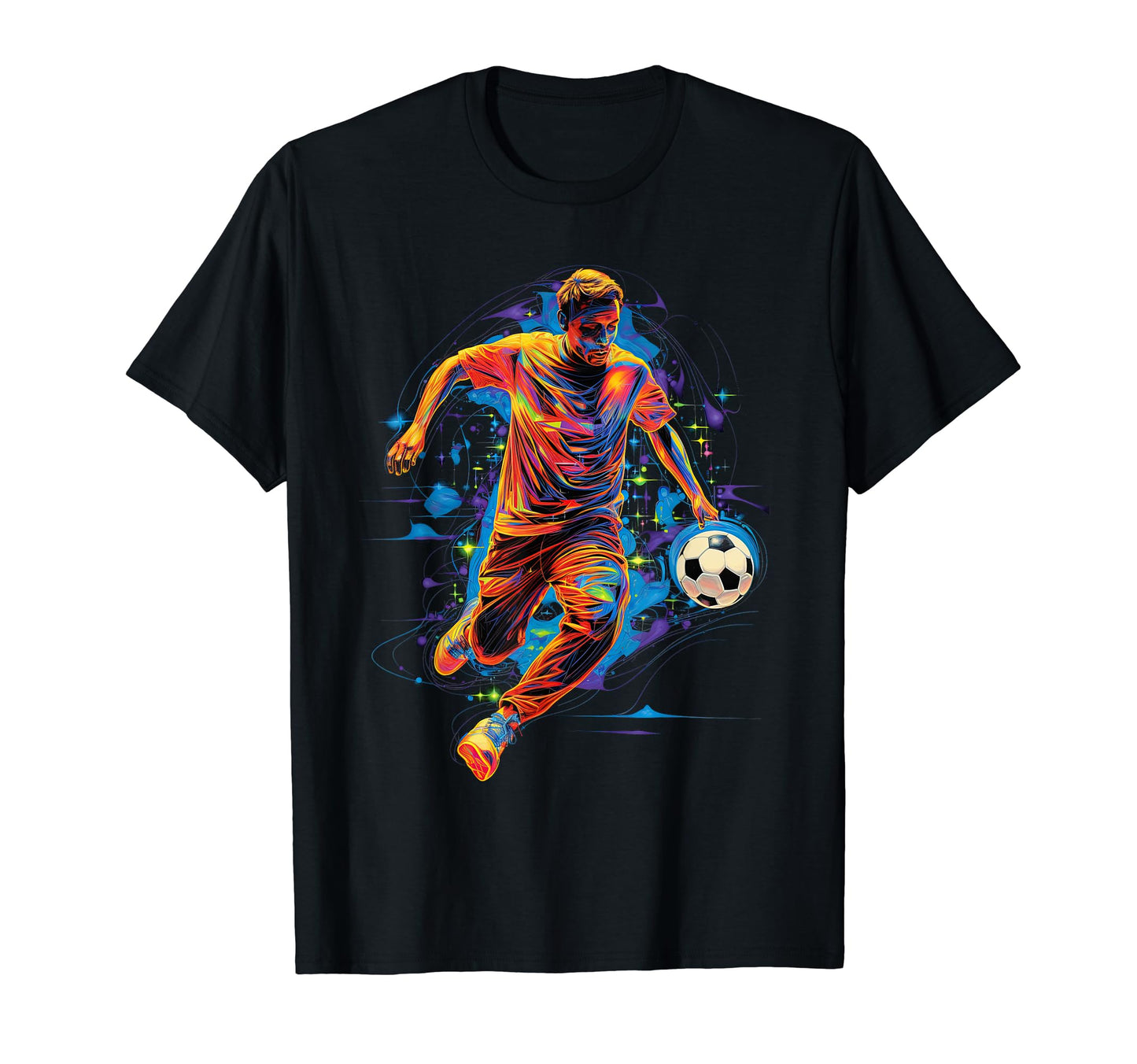 Electric Soccer Player Futbol Fan T-Shirt - Unique Graphic for Adults - T-Shirt, Sweatshirt, Hoodie