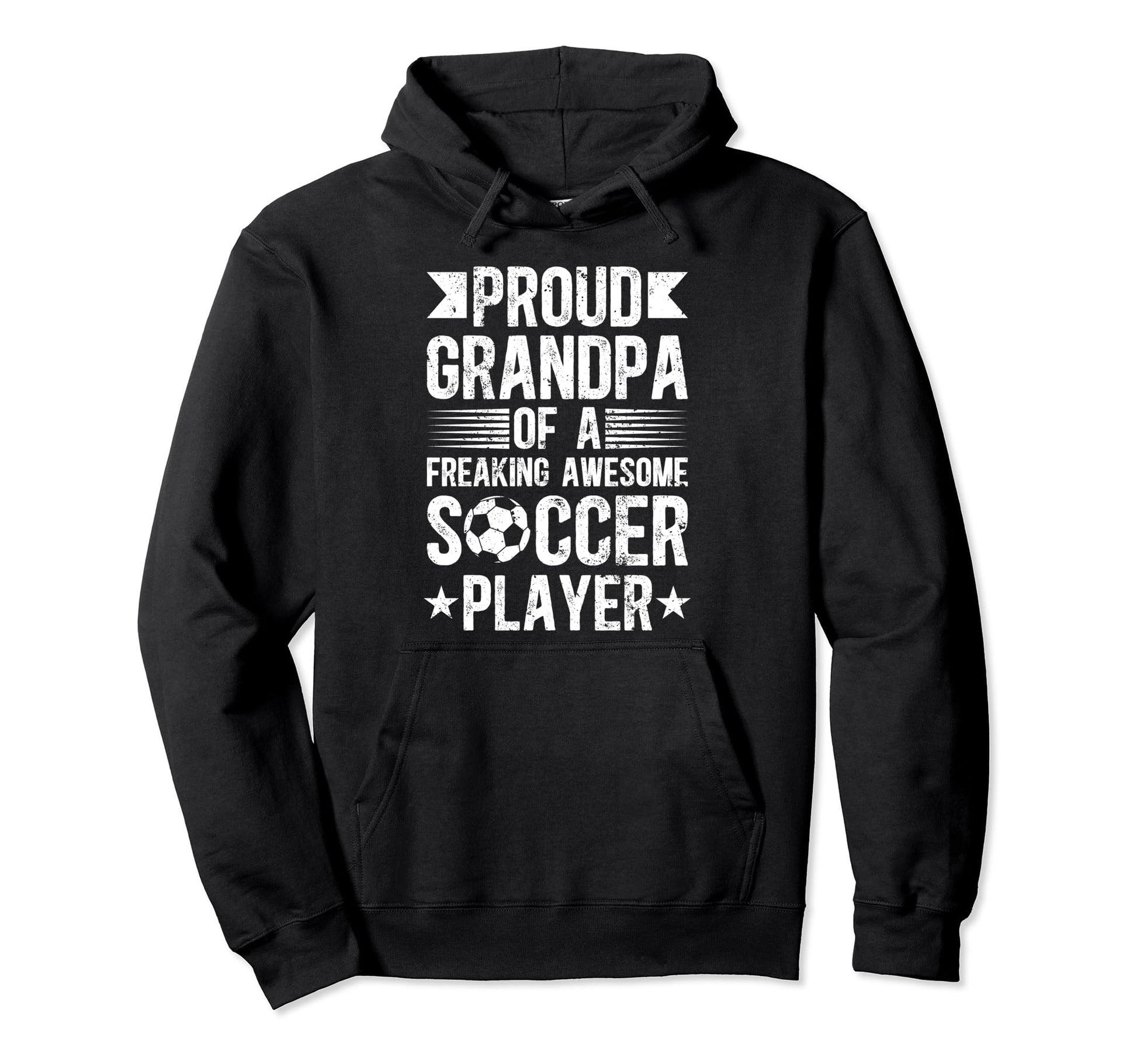 Proud Grandpa Soccer Player Grandfather Hoodie - Novelty Apparel Unisex - T-Shirt, Sweatshirt, Hoodie