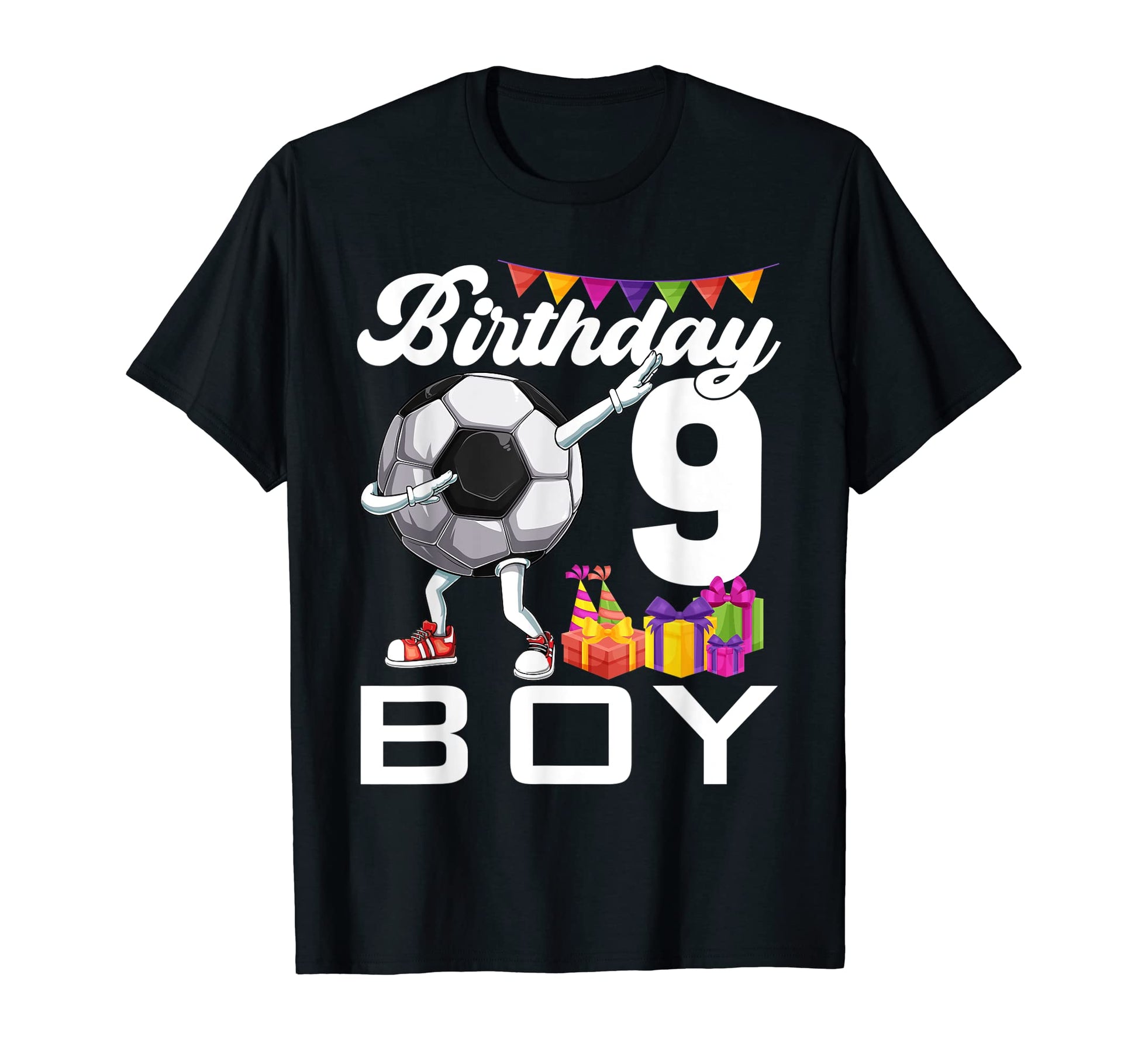 Birthday 9 Years Old Dabbing Soccer T-Shirt - Streetwear Style Men Women - T-Shirt, Sweatshirt, Hoodie
