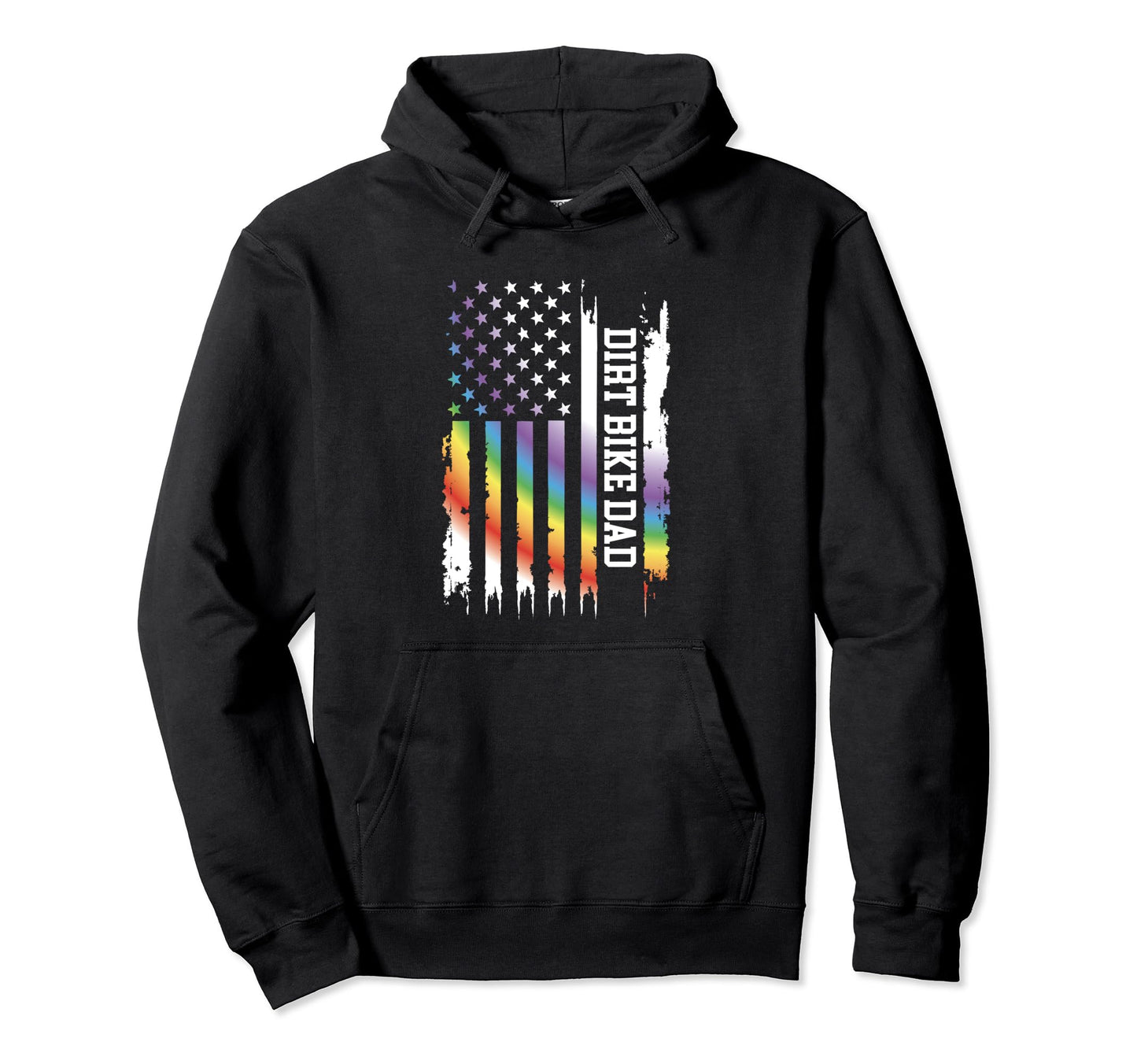 Dirt Bike Dad United States Distressed Hoodie - Streetwear Style Unisex - T-Shirt, Sweatshirt, Hoodie