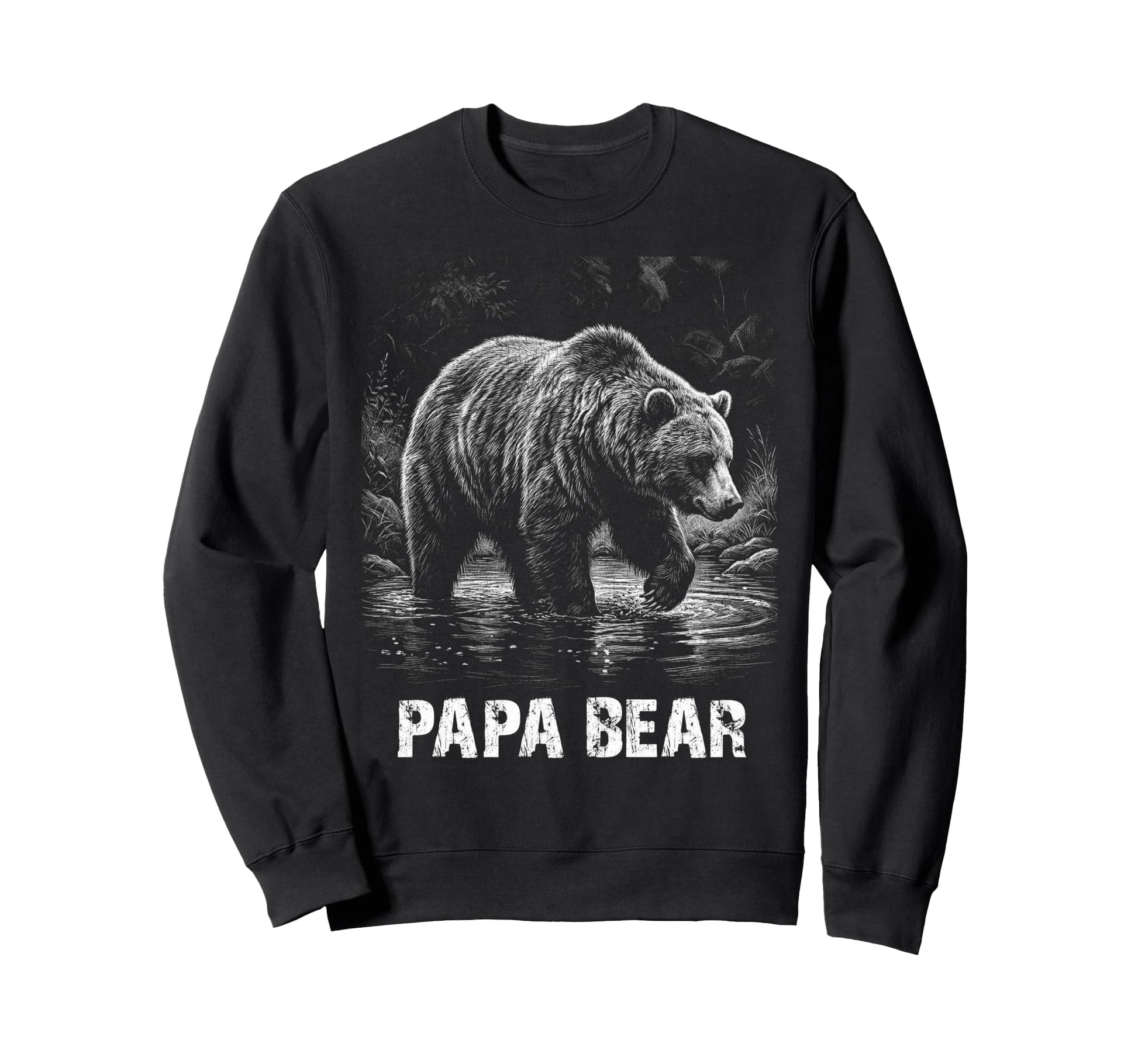 Papa Bear Family Matching Dad Sweatshirt - Custom Art Print for Adults - T-Shirt, Sweatshirt, Hoodie