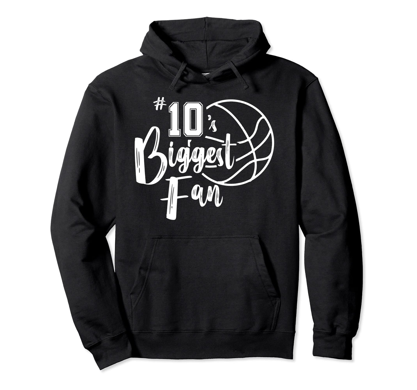 Number 10S Biggest Fan Basketball Hoodie - Minimalist Print for Adults - T-Shirt, Sweatshirt, Hoodie