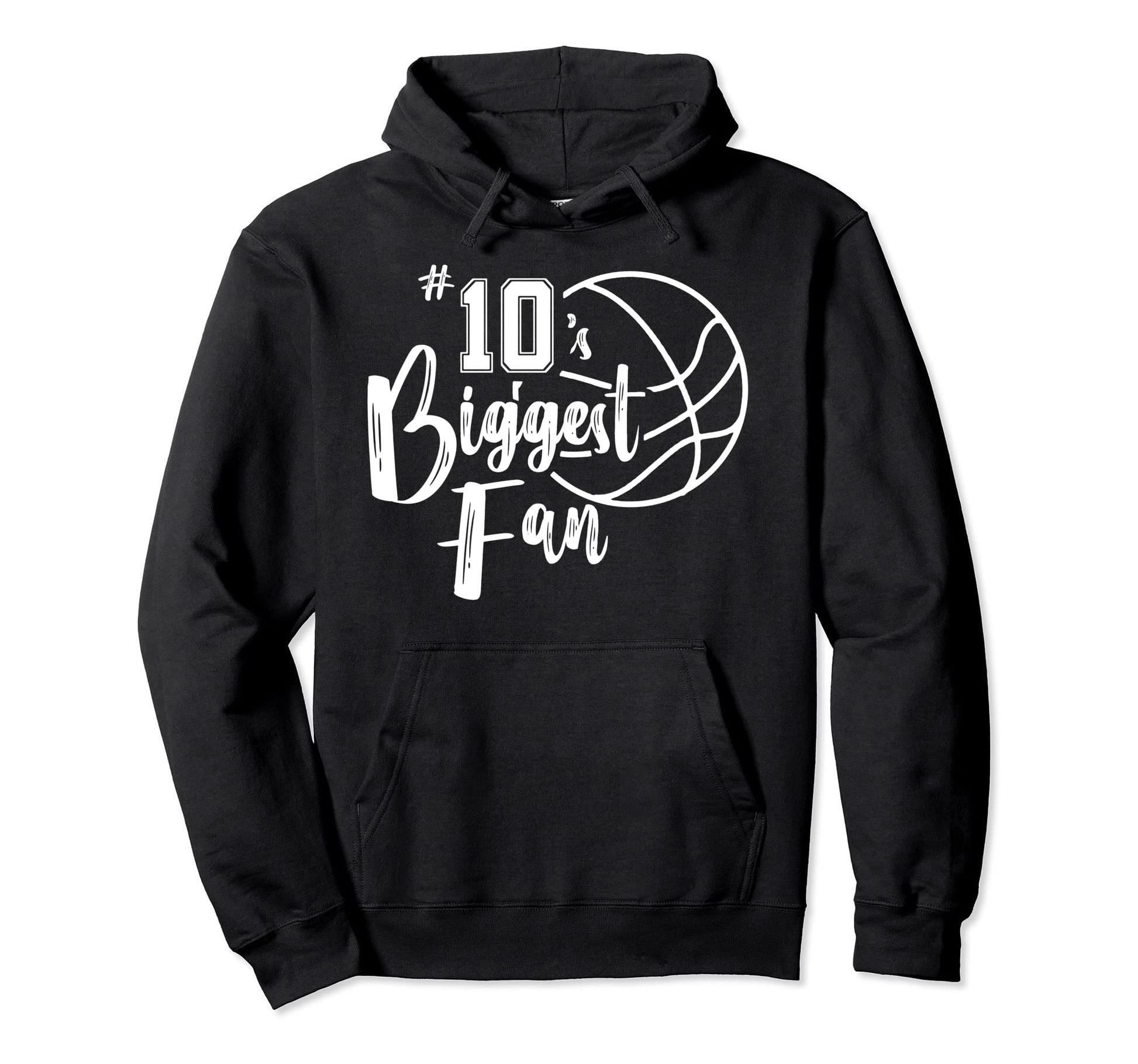 Number 10S Biggest Fan Basketball Hoodie - Minimalist Print for Adults - T-Shirt, Sweatshirt, Hoodie