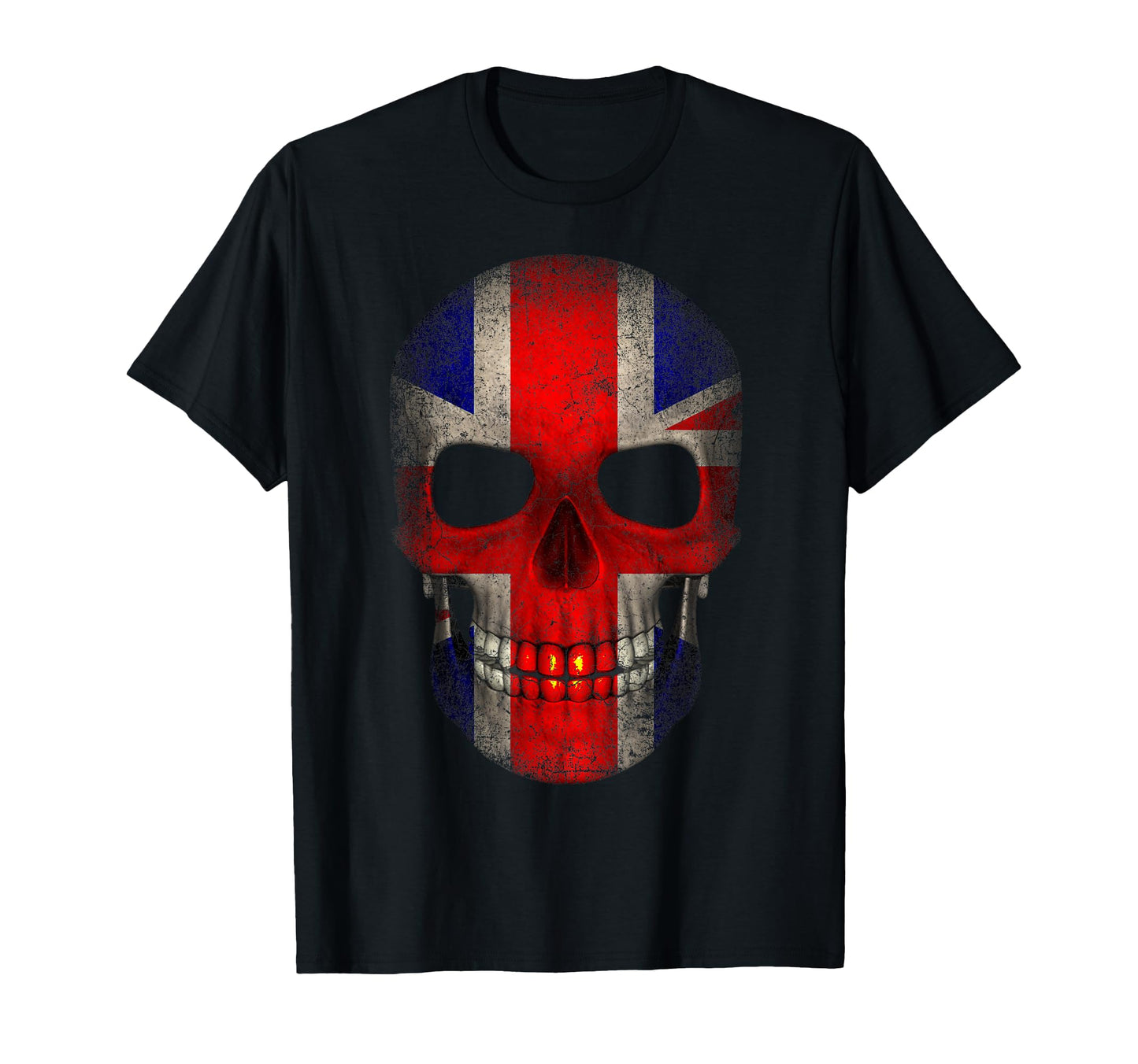 Uk British Flag England Skull Football T-Shirt - Trendy Graphic for Adults - T-Shirt, Sweatshirt, Hoodie