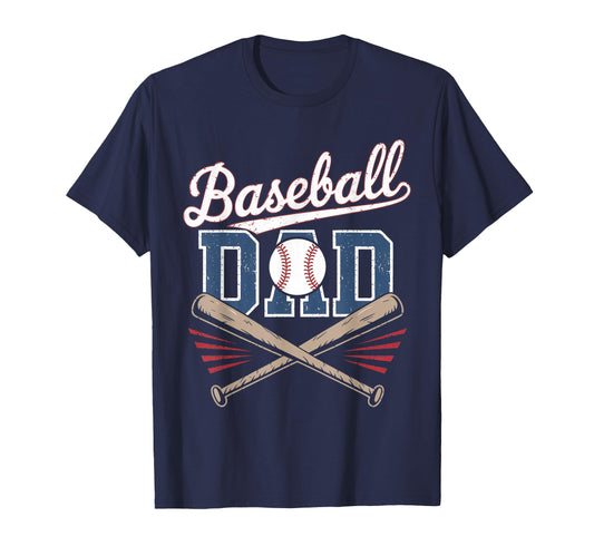Baseball Dad Fathers Day Family T-Shirt - Casual Everyday Wear for Adults - T-Shirt, Sweatshirt, Hoodie