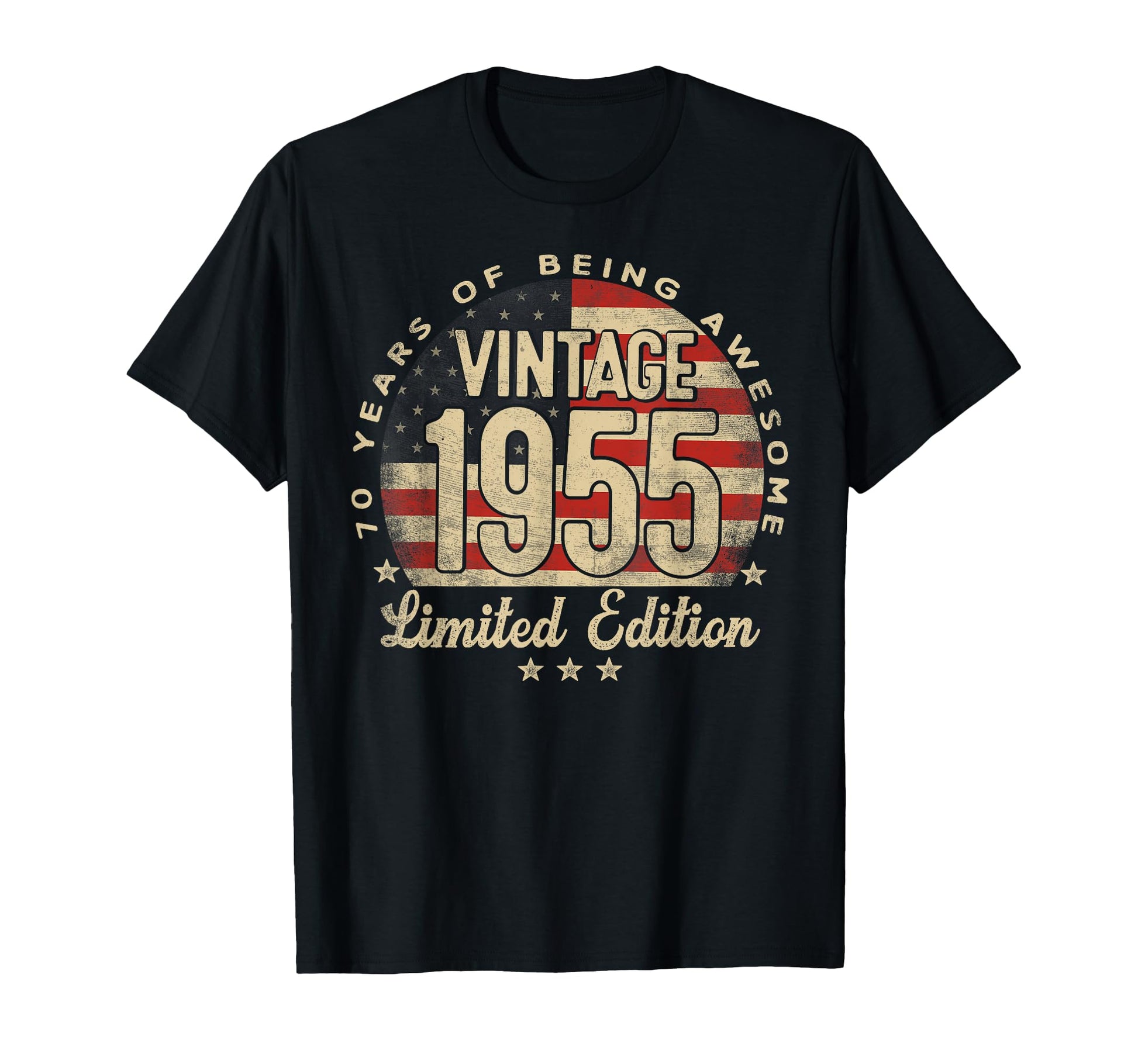 1955 70 Year Old Gifts Usa Flag T-Shirt - Unique Graphic Men Women - T-Shirt, Sweatshirt, Hoodie