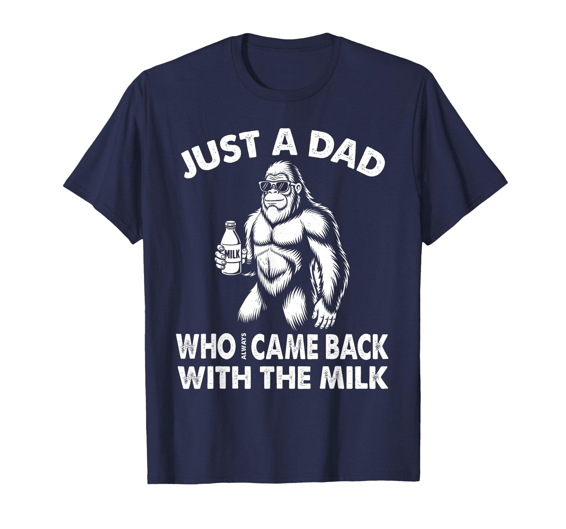 Dad Milk Funny Fathers Day Bigfoot T-Shirt - Custom Art Print Unisex - T-Shirt, Sweatshirt, Hoodie