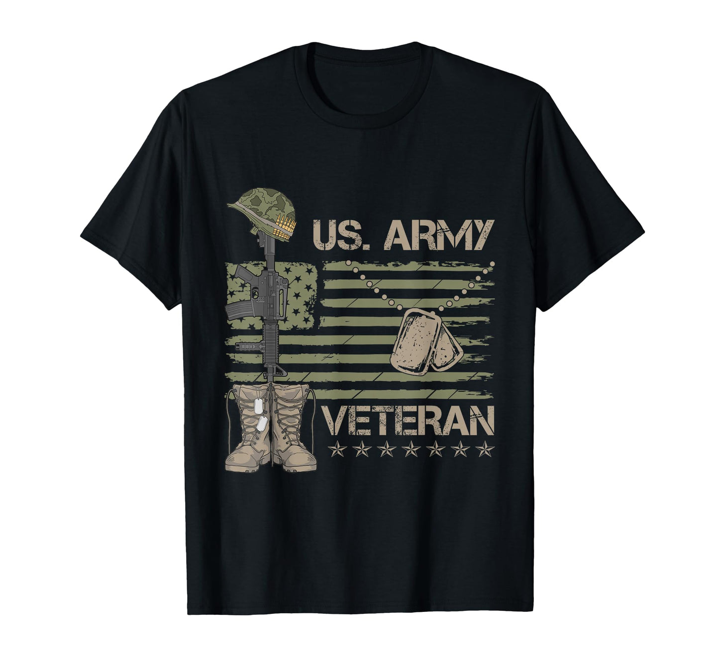 U S Army Veteran Flag T-Shirt - Unique Graphic for Adults - T-Shirt, Sweatshirt, Hoodie