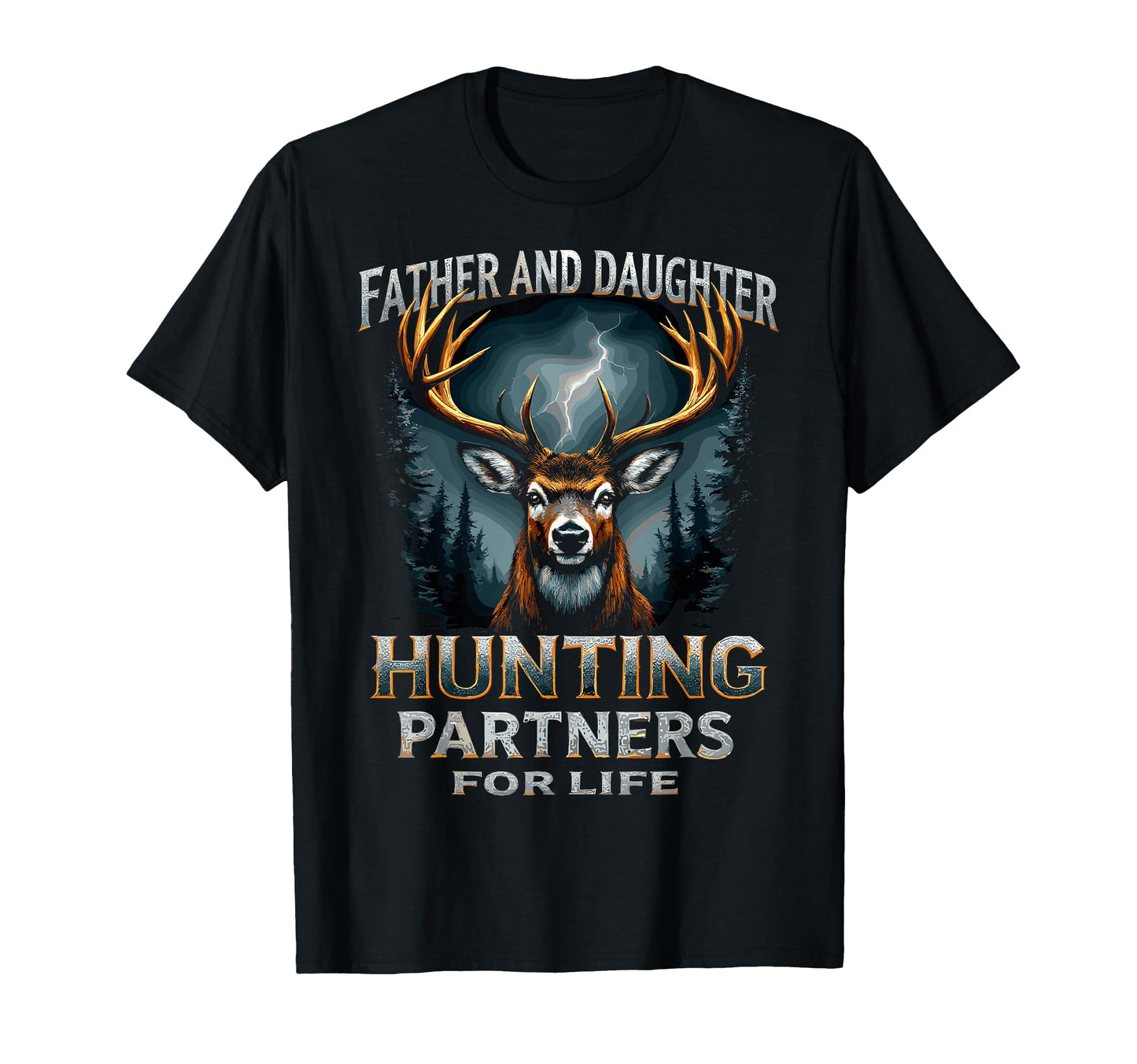 Father Daughter Hunting Partners Life T-Shirt - Minimalist Print Men Women - T-Shirt, Sweatshirt, Hoodie