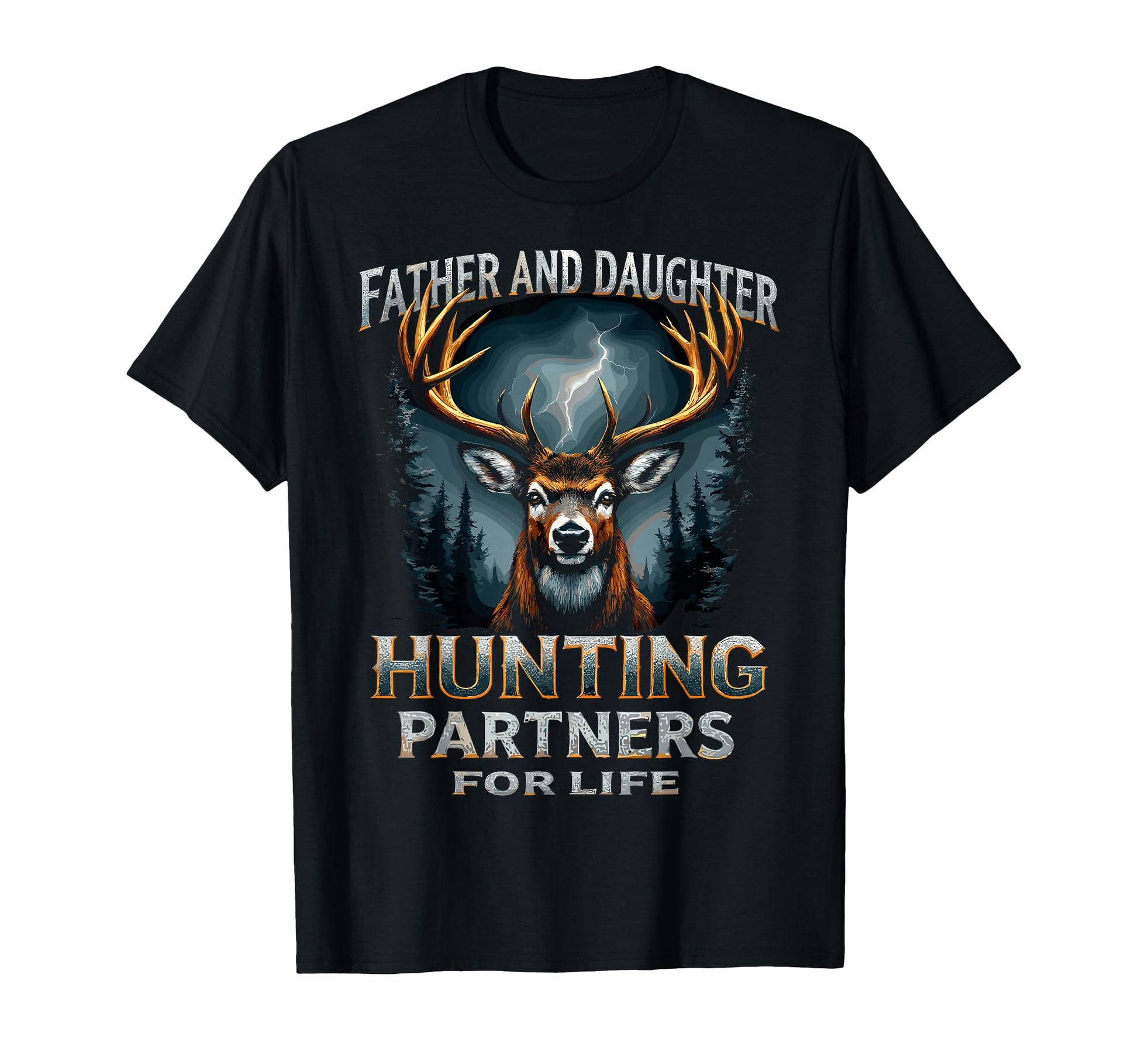 Father Daughter Hunting Partners Life T-Shirt - Minimalist Print Men Women - T-Shirt, Sweatshirt, Hoodie