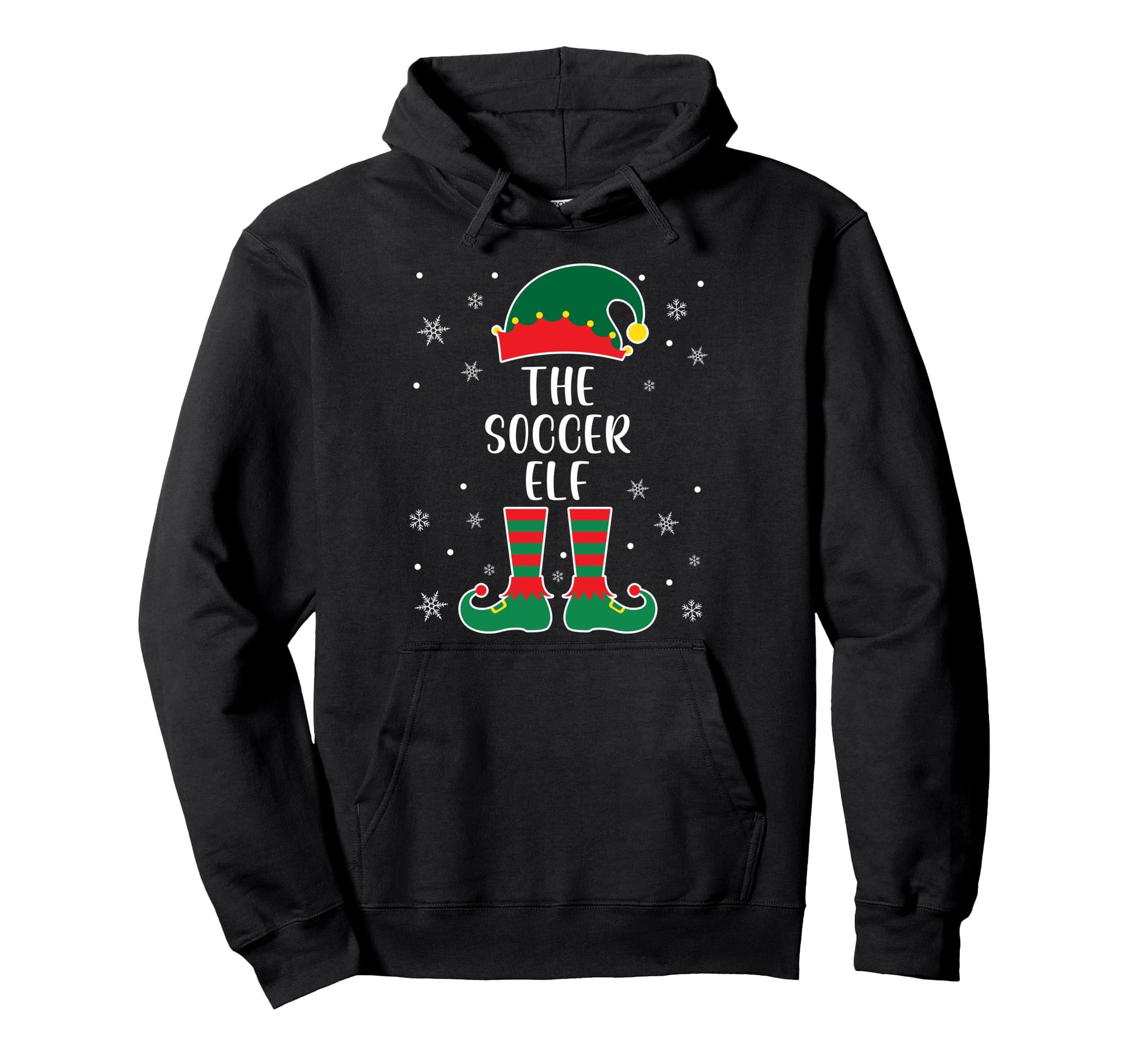 Soccer Elf Family Matching Soccer Hoodie - Casual Everyday Wear for Adults - T-Shirt, Sweatshirt, Hoodie