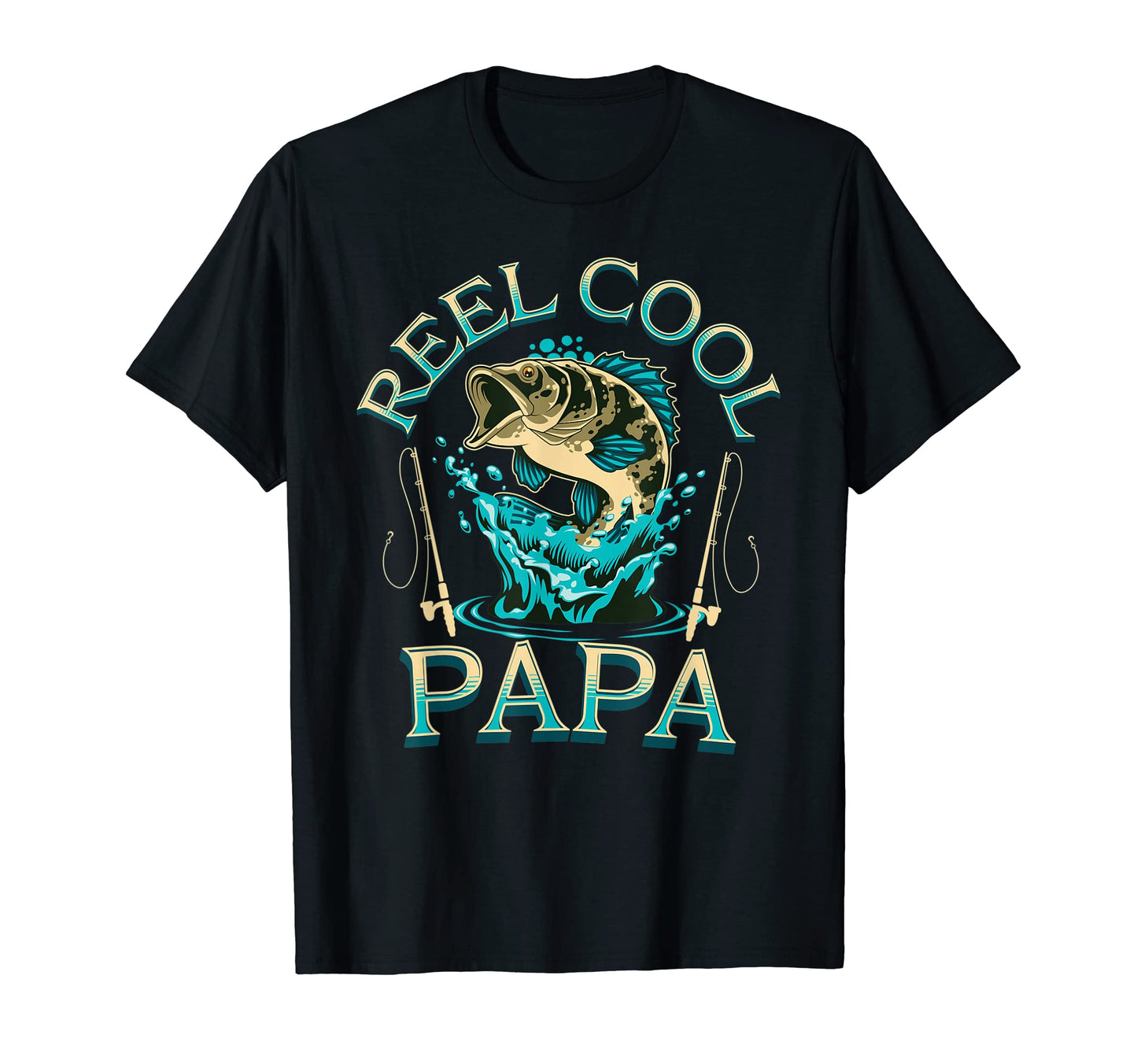 Mens Fathers Day Funny Fishing Papa T-Shirt - Custom Art Print for Adults - T-Shirt, Sweatshirt, Hoodie
