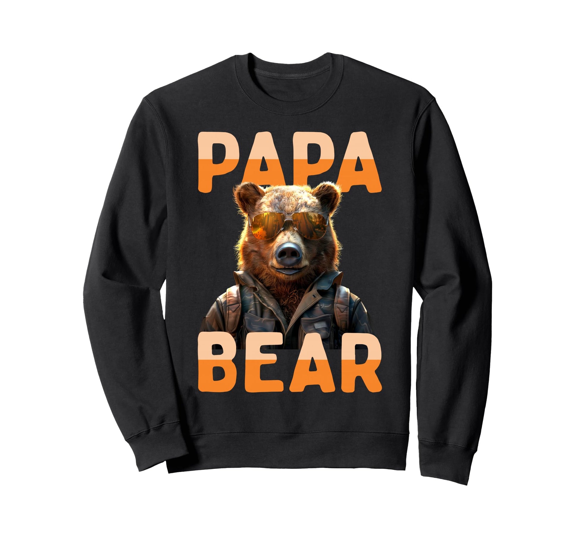 Papa Bear Daddy Bear Dad Fathers Sweatshirt - Minimalist Print for Adults - T-Shirt, Sweatshirt, Hoodie
