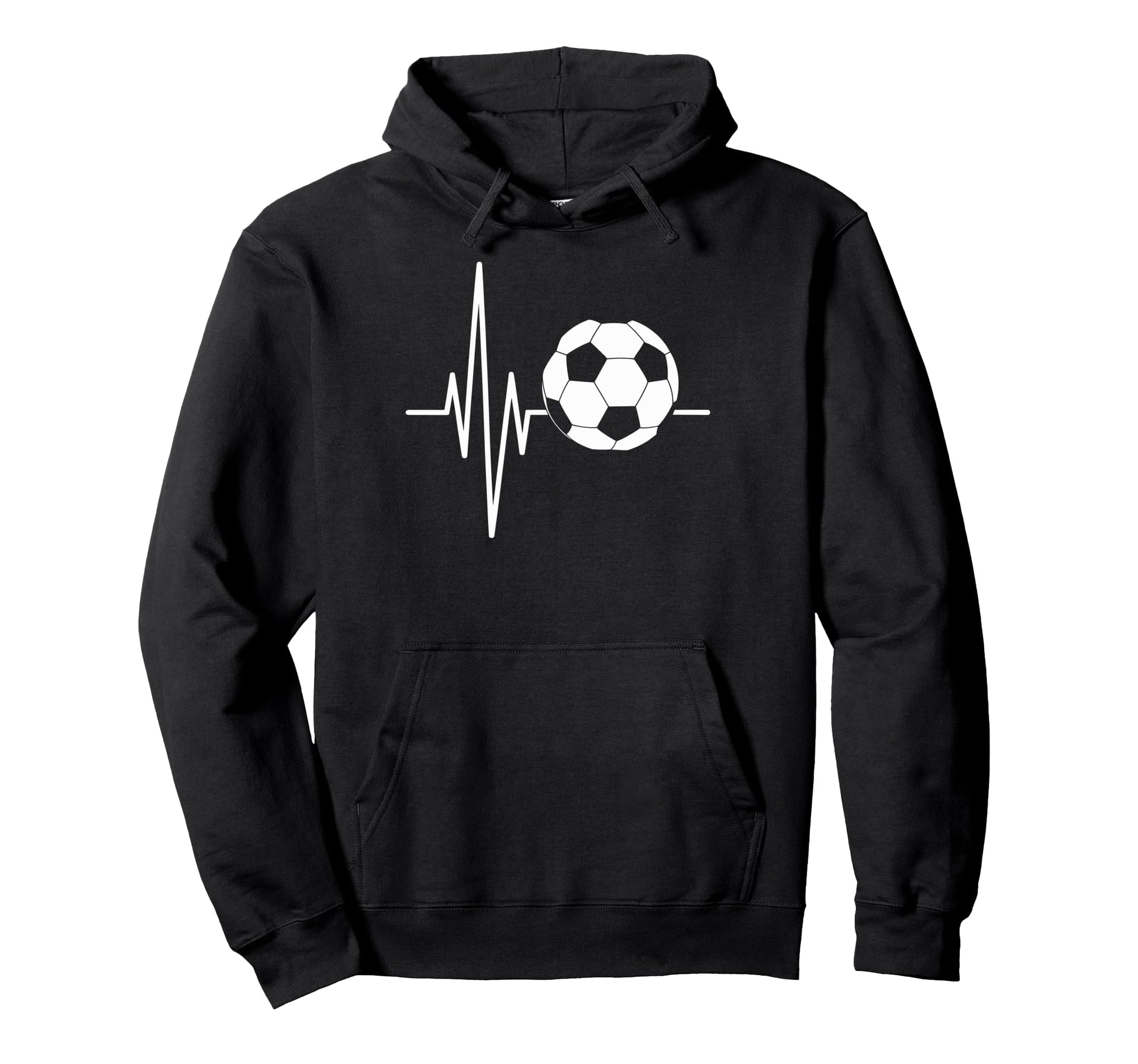 Heartbeat Soccer Player Ball Soccer Hoodie - Novelty Apparel Unisex - T-Shirt, Sweatshirt, Hoodie