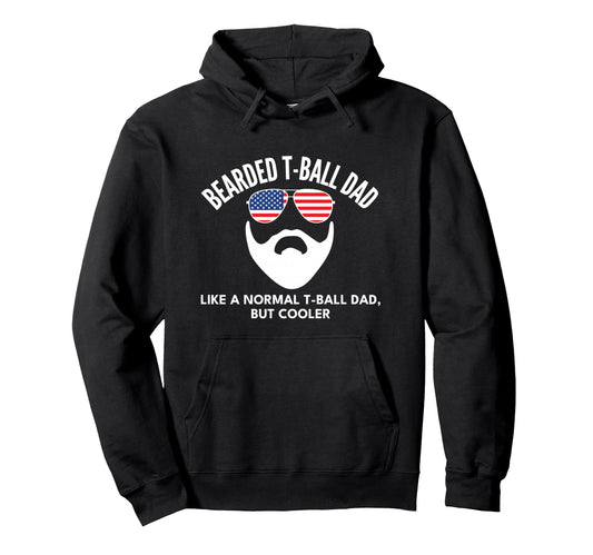 Ball T Ball Dad Definition Bearded Hoodie - Fun Novelty Design Unisex - T-Shirt, Sweatshirt, Hoodie