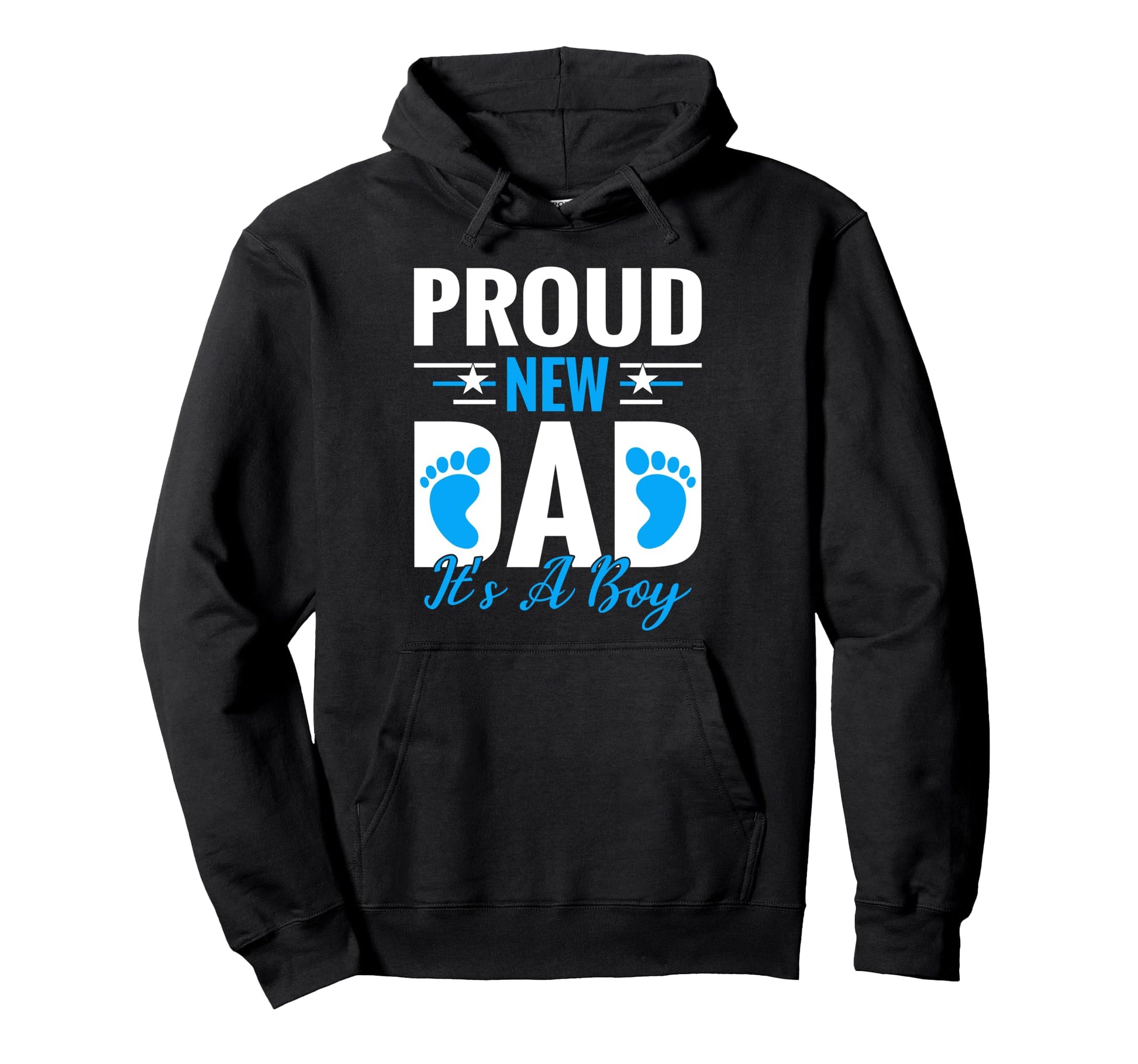 Proud New Dad Its Promoted To Dad Hoodie - Minimalist Print for Adults - T-Shirt, Sweatshirt, Hoodie