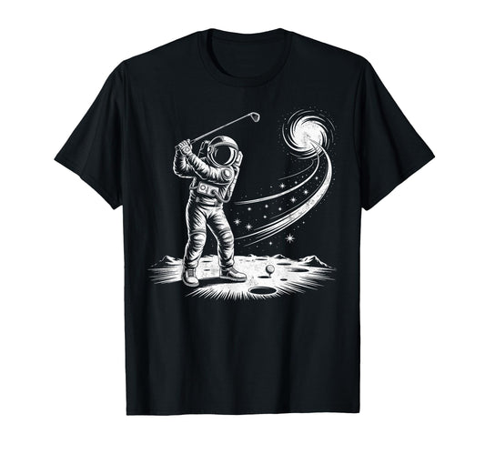 Astronaut Golf Player Golfing Golfer Joke T-Shirt - Minimalist Print Unisex - T-Shirt, Sweatshirt, Hoodie