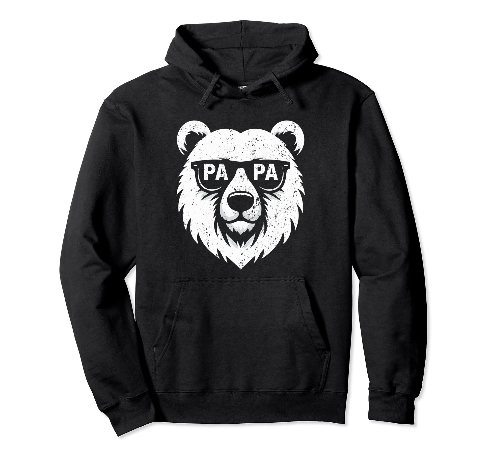 Papa Bear Face Wearing Sunglasses Hoodie - Custom Art Print for Adults - T-Shirt, Sweatshirt, Hoodie