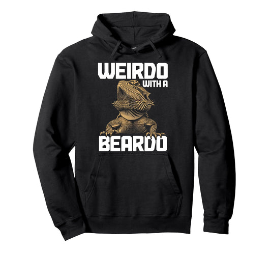 Bearded Dragon Funny Reptile Lover Hoodie - Custom Art Print Men Women - T-Shirt, Sweatshirt, Hoodie
