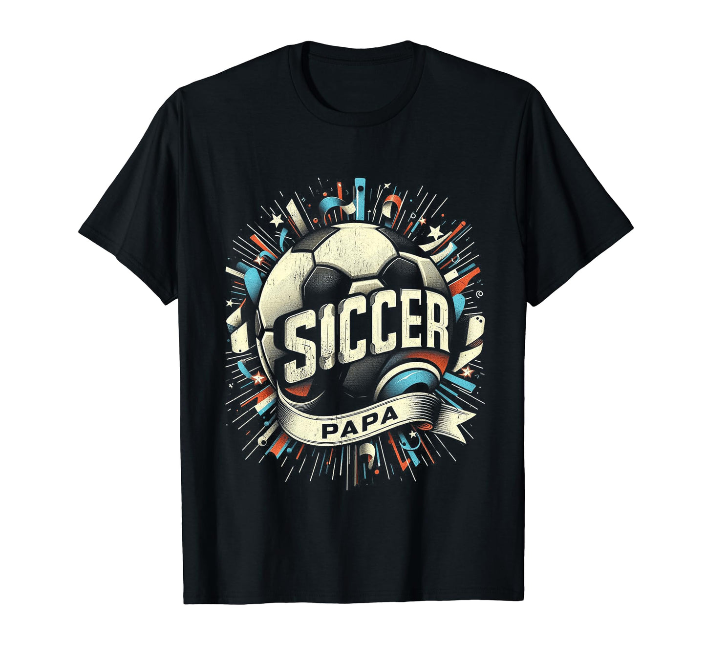 Soccer Papa Family Matching Dad Fathers T-Shirt - Minimalist Print Unisex - T-Shirt, Sweatshirt, Hoodie