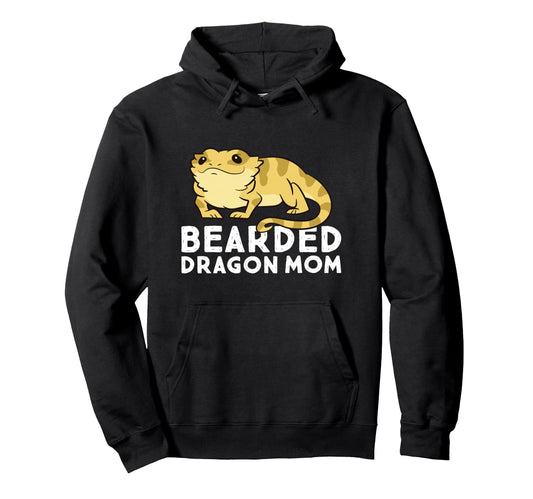Bearded Dragon Mom Mom Bearded Dragon Hoodie - Graphic Print Men Women - T-Shirt, Sweatshirt, Hoodie