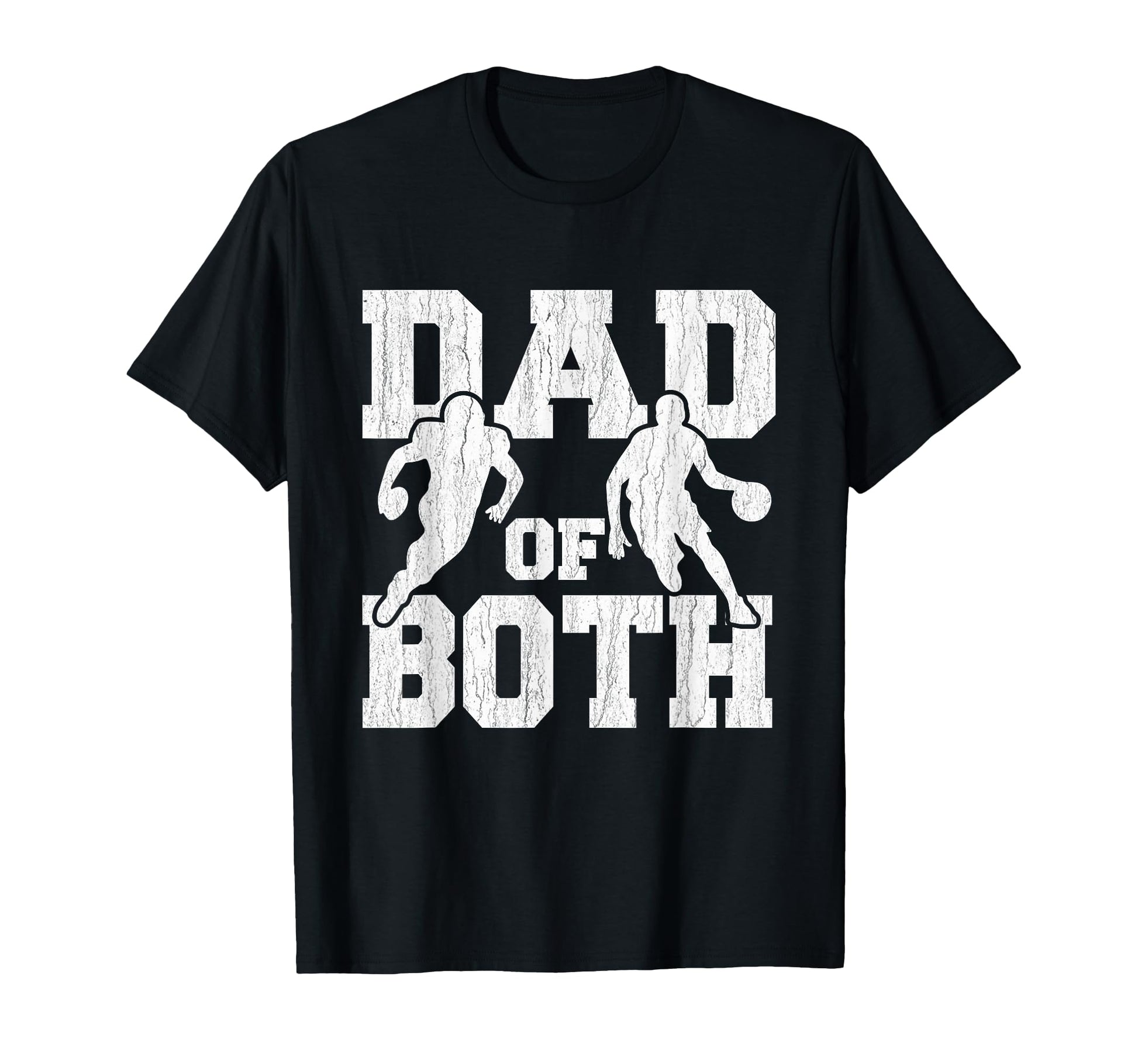 Dad Both Funny Football Basketball T-Shirt - Minimalist Print for Adults - T-Shirt, Sweatshirt, Hoodie
