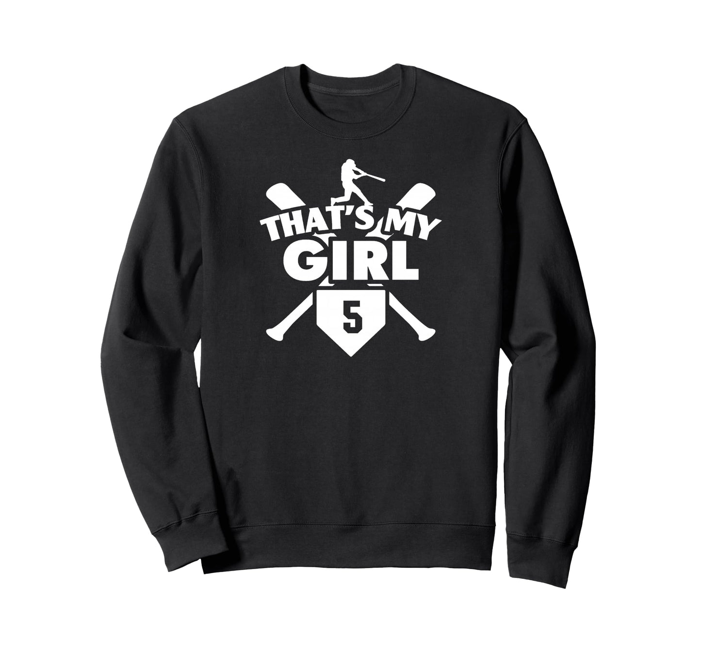 Baseball Mom Dad Thats My 5 Sweatshirt - Trendy Graphic for Adults - T-Shirt, Sweatshirt, Hoodie