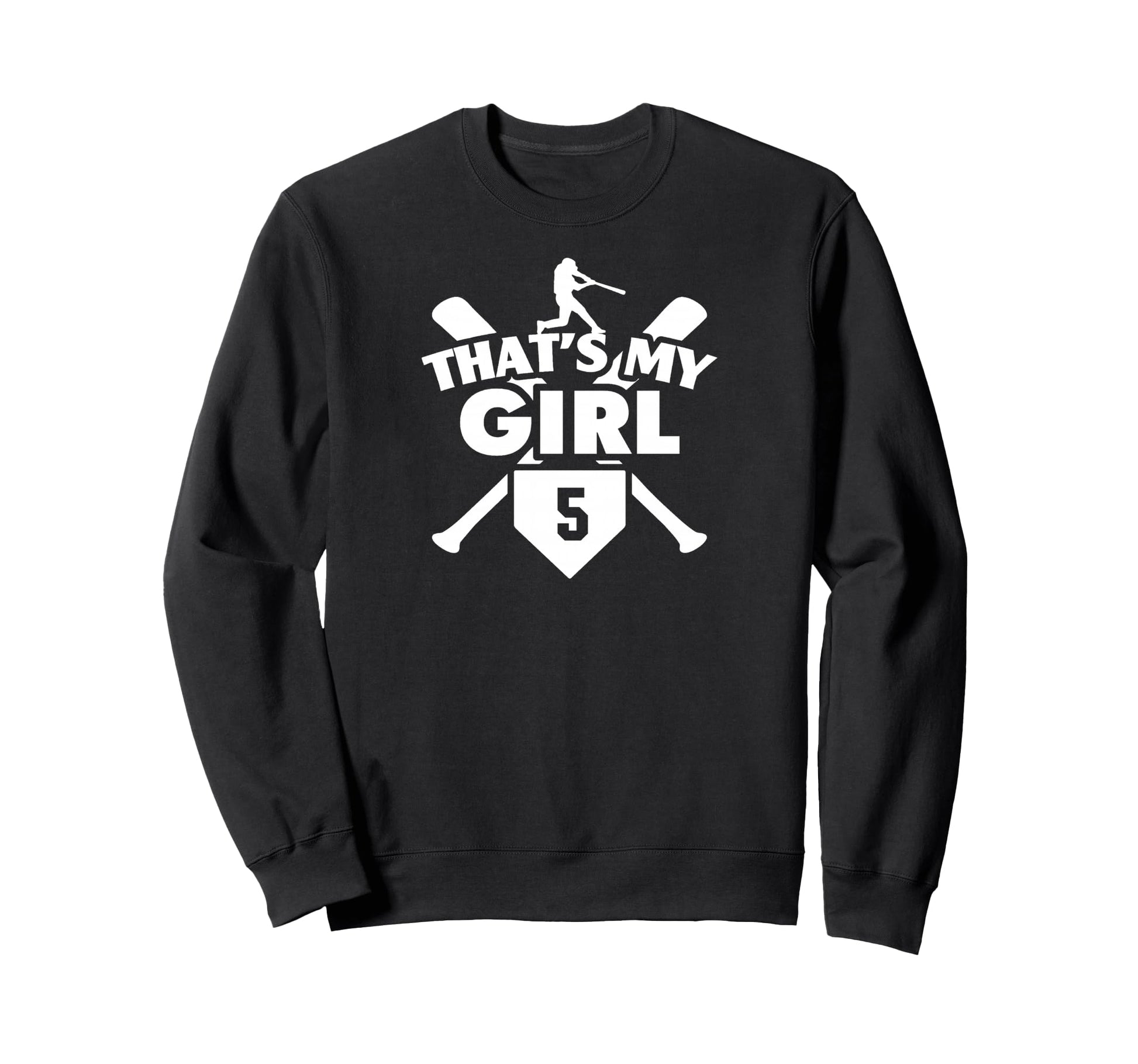 Baseball Mom Dad Thats My 5 Sweatshirt - Trendy Graphic for Adults - T-Shirt, Sweatshirt, Hoodie