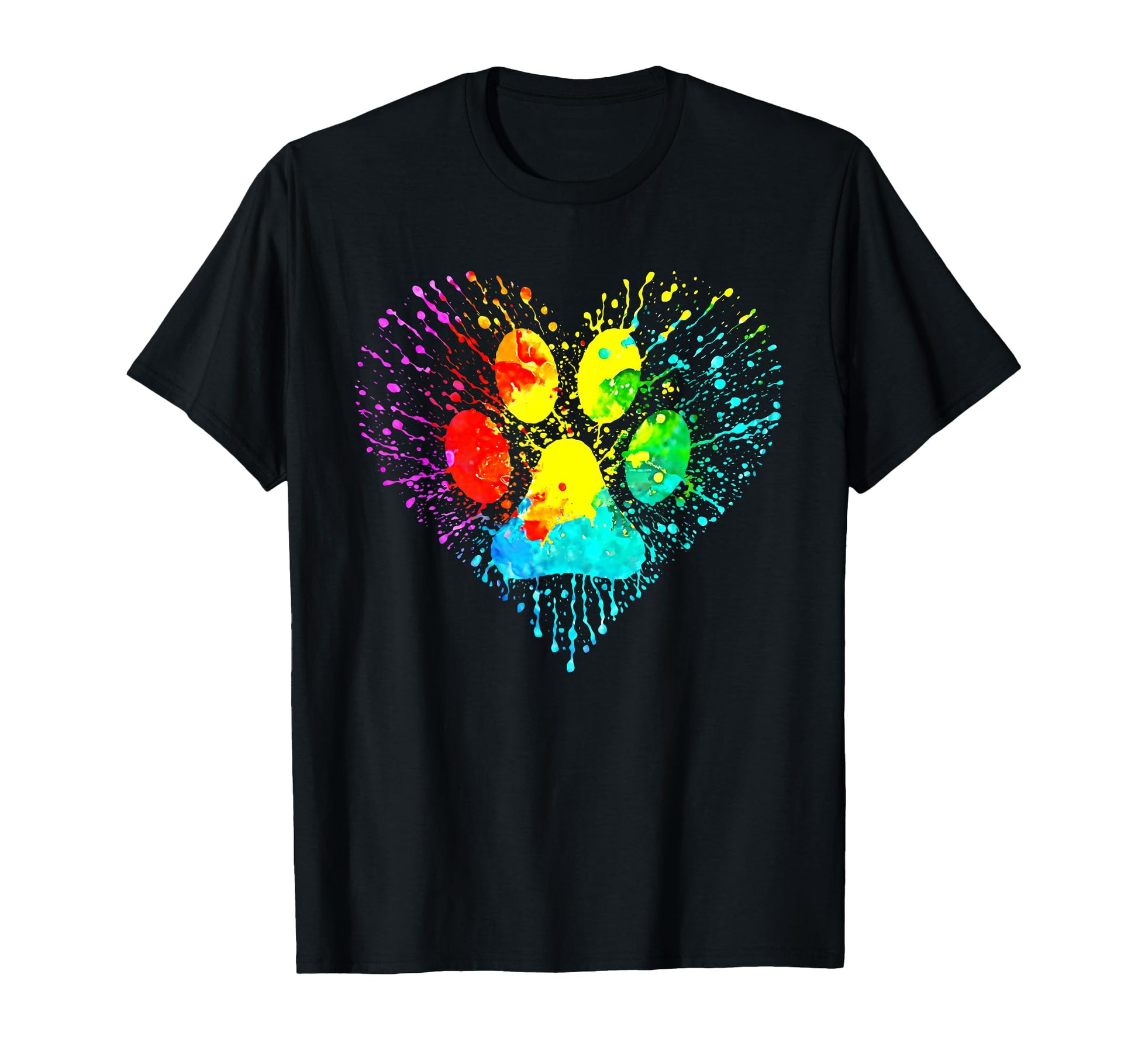 Dog Lover Mom Dad Colorful Heart Dog T-Shirt - Trendy Graphic for Adults - T-Shirt, Sweatshirt, Hoodie