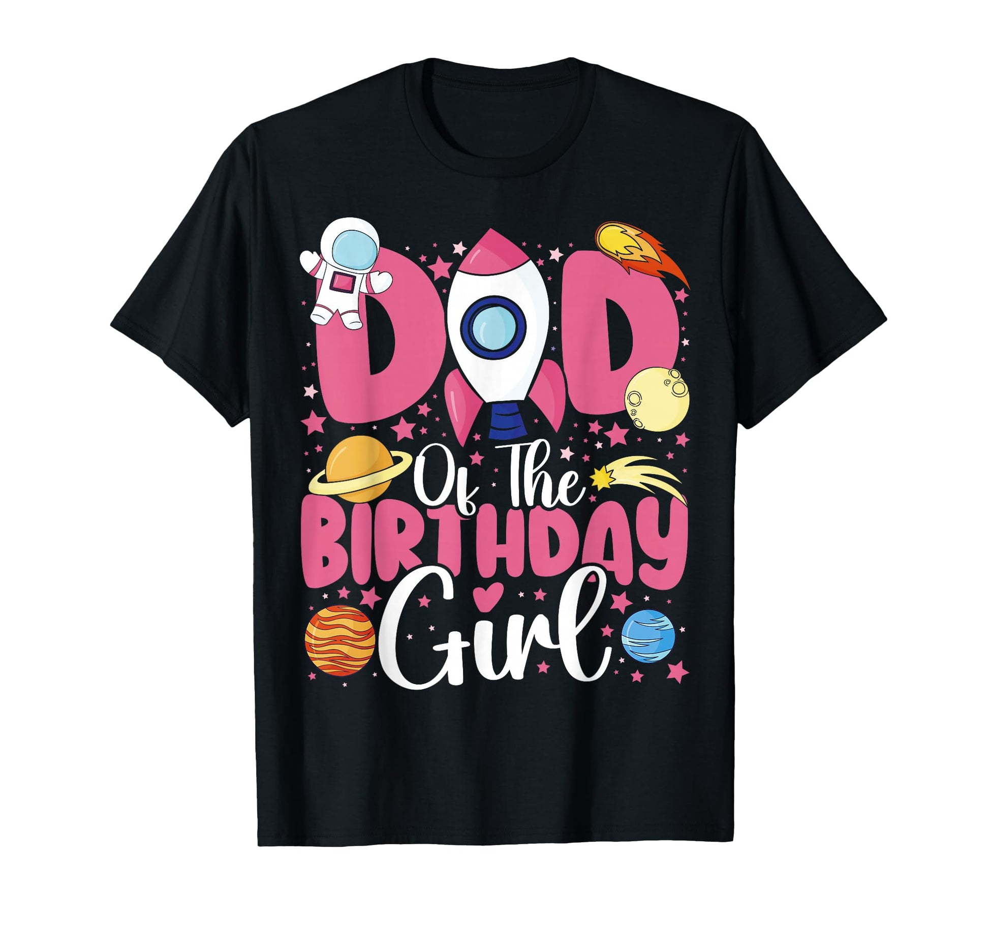 Two Moon Dad Birthday Astronaut Family T-Shirt - Fun Novelty Design Unisex - T-Shirt, Sweatshirt, Hoodie
