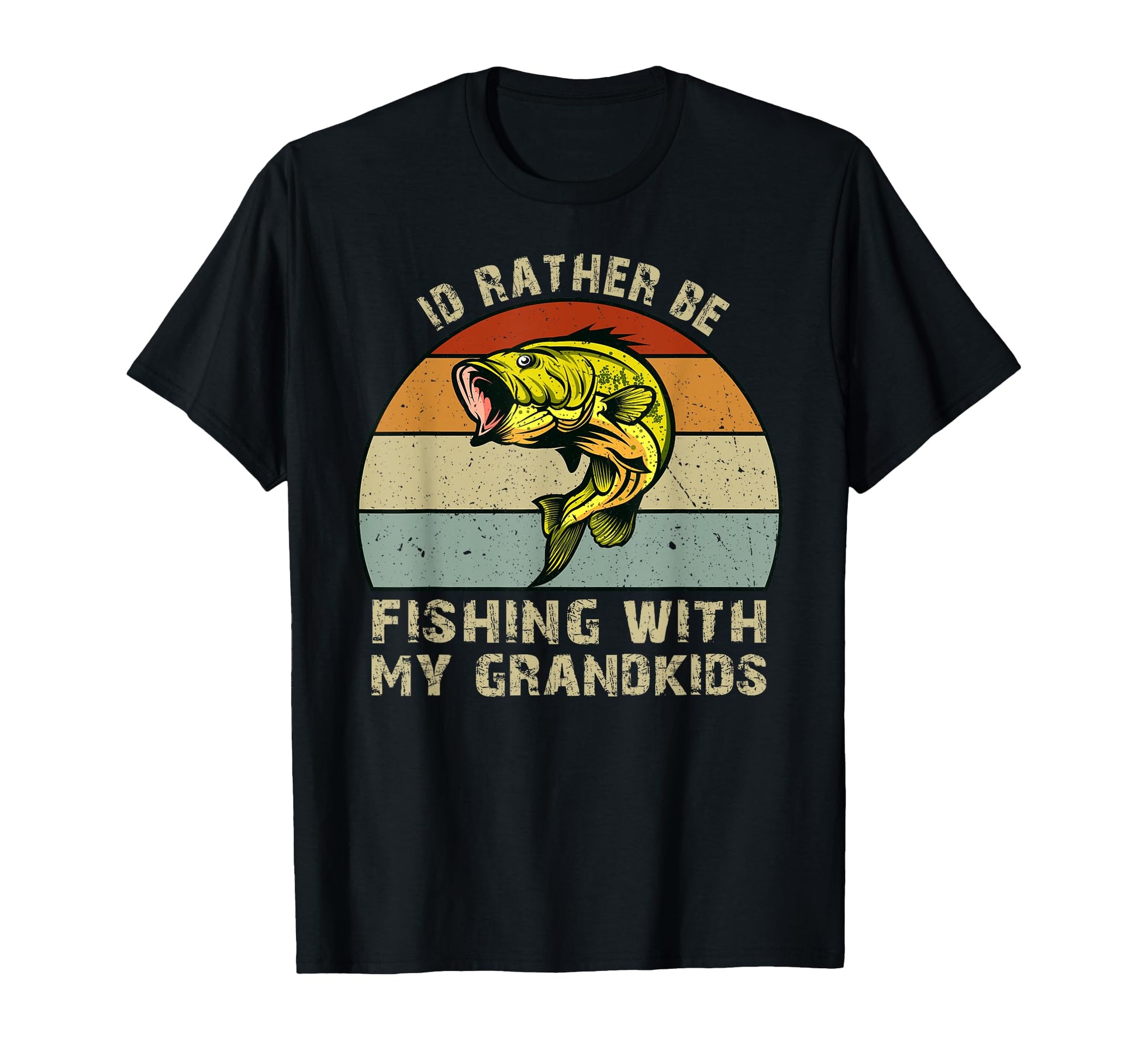 Id Rather Be Fishing Grandkids Fishing T-Shirt - Trendy Graphic Men Women - T-Shirt, Sweatshirt, Hoodie